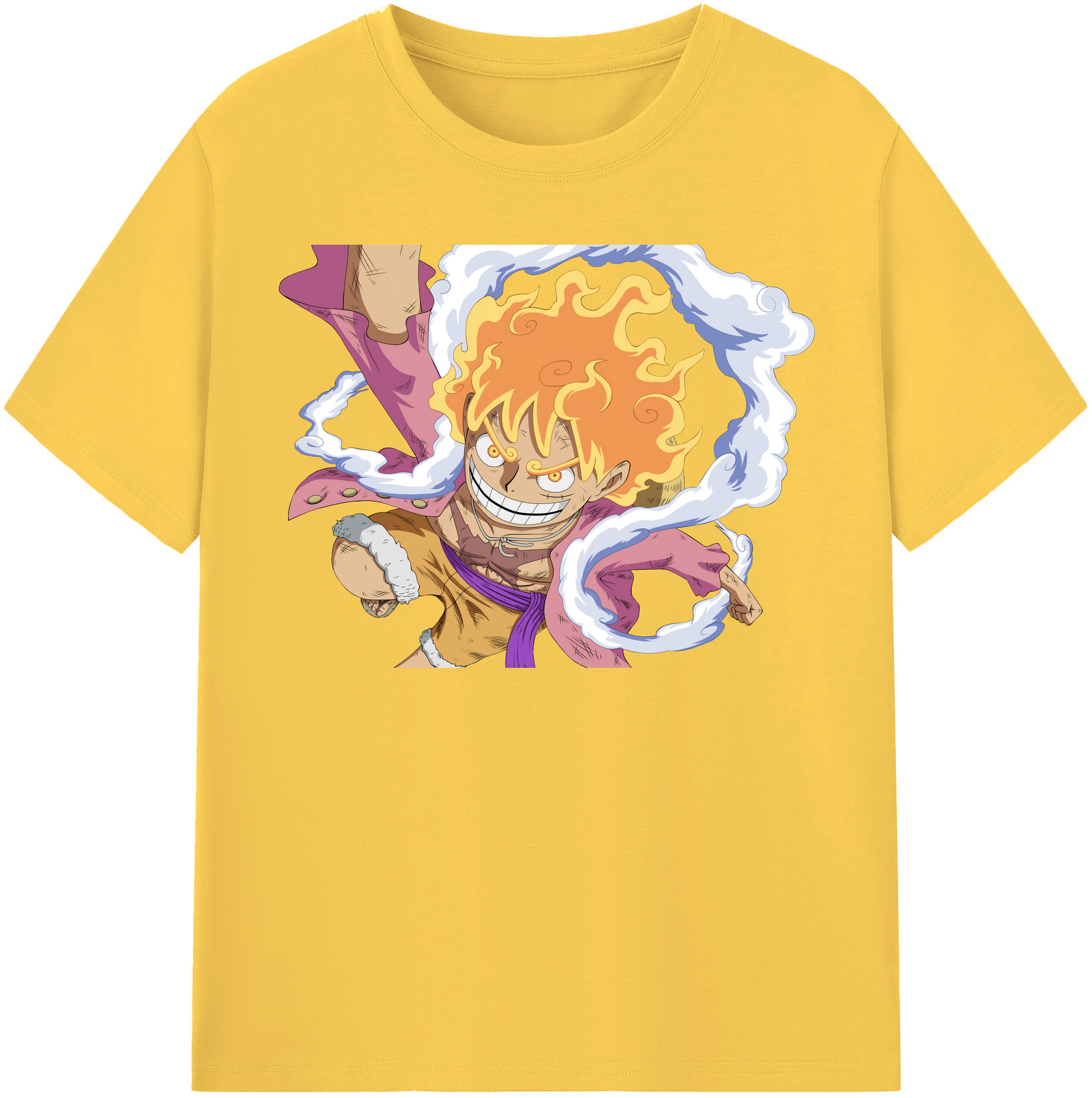 ワンピース モンキー・D・ルフィ ONE PIECE Monkey D. Luffy 綿100％半袖Tシャツ（フロントプリント）