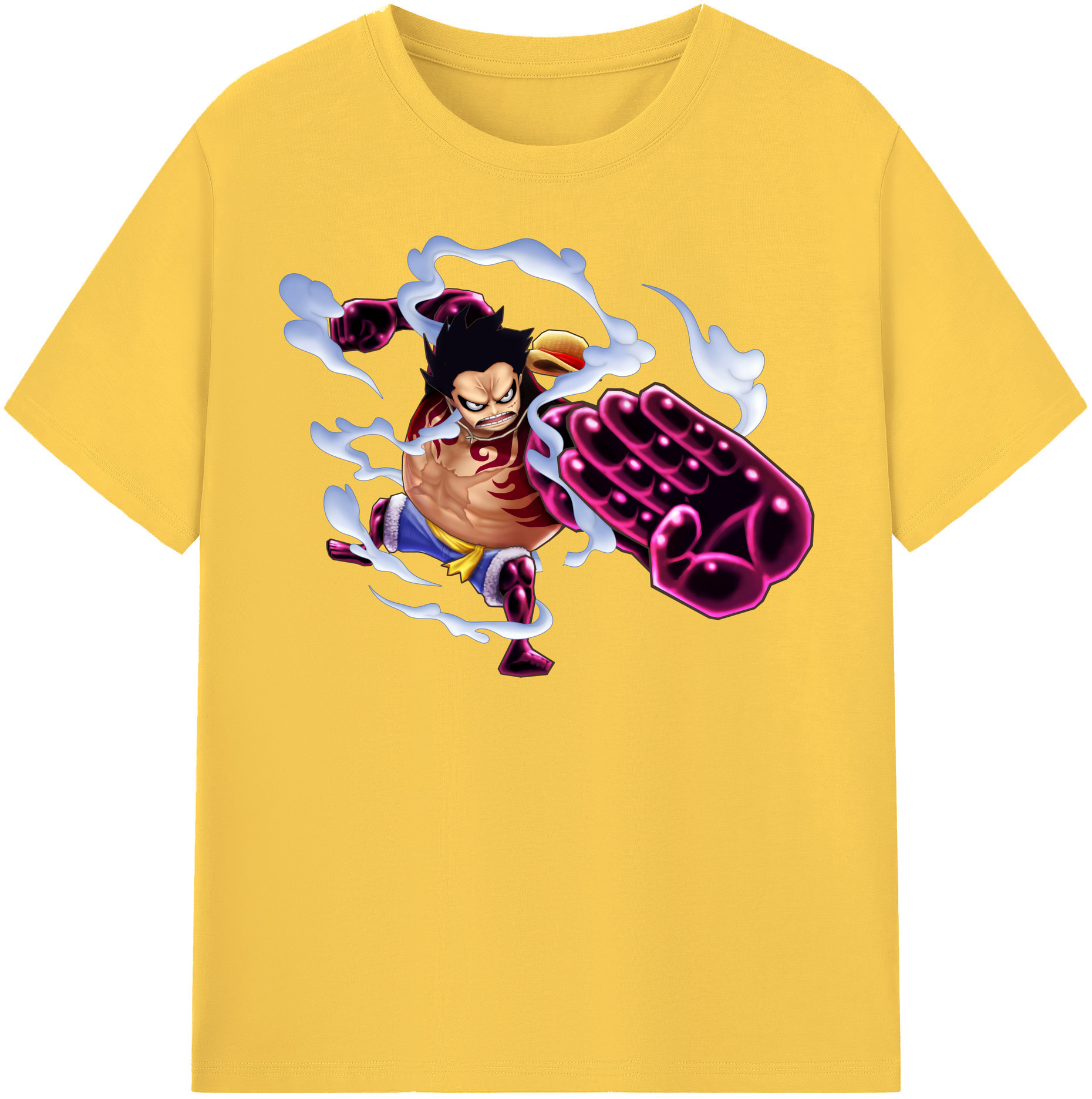 ワンピース モンキー・D・ルフィ ONE PIECE Monkey D. Luffy 綿100％半袖Tシャツ（フロントプリント）