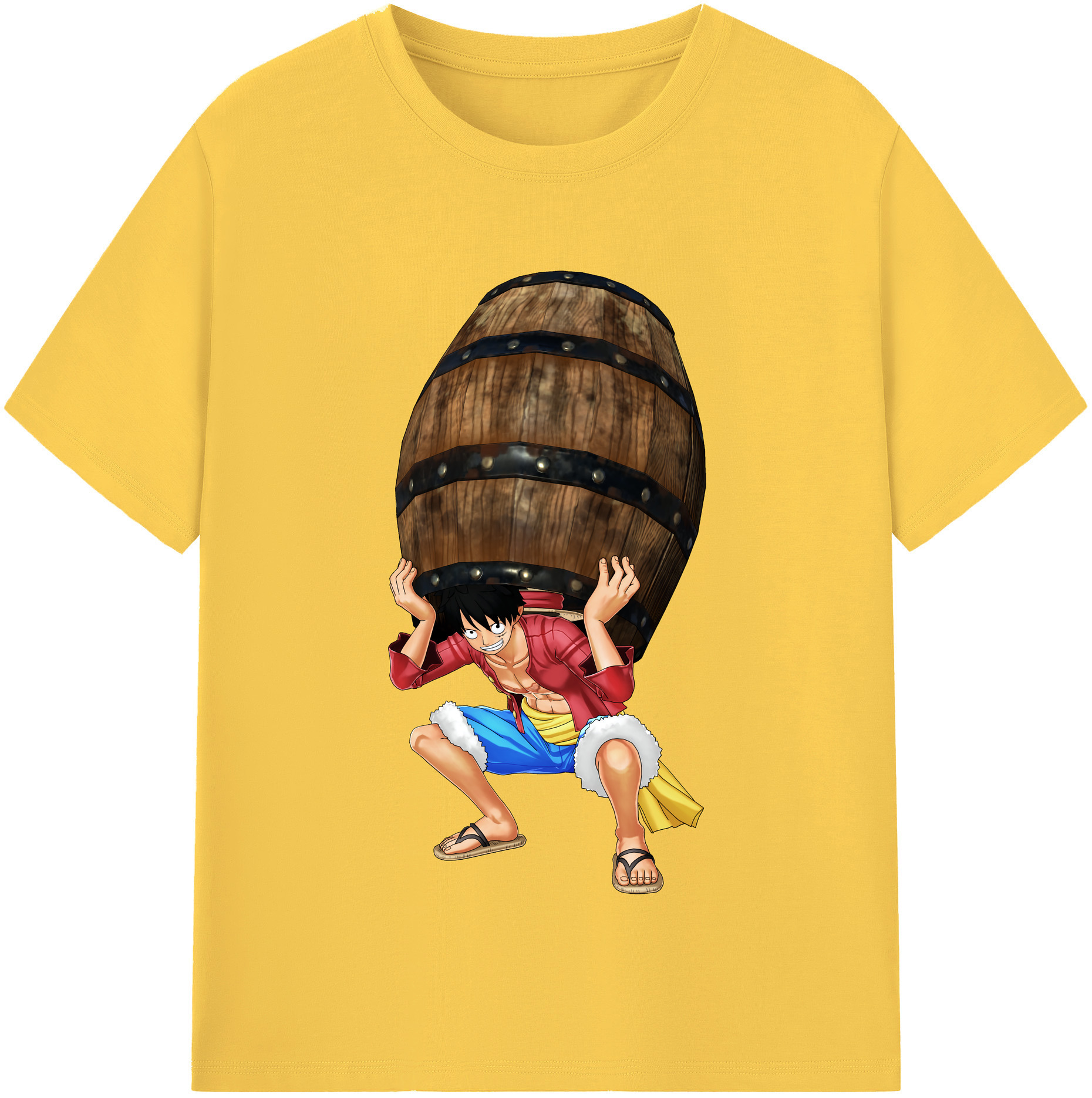 ワンピース モンキー・D・ルフィ ONE PIECE Monkey D. Luffy 綿100％半袖Tシャツ（フロントプリント）