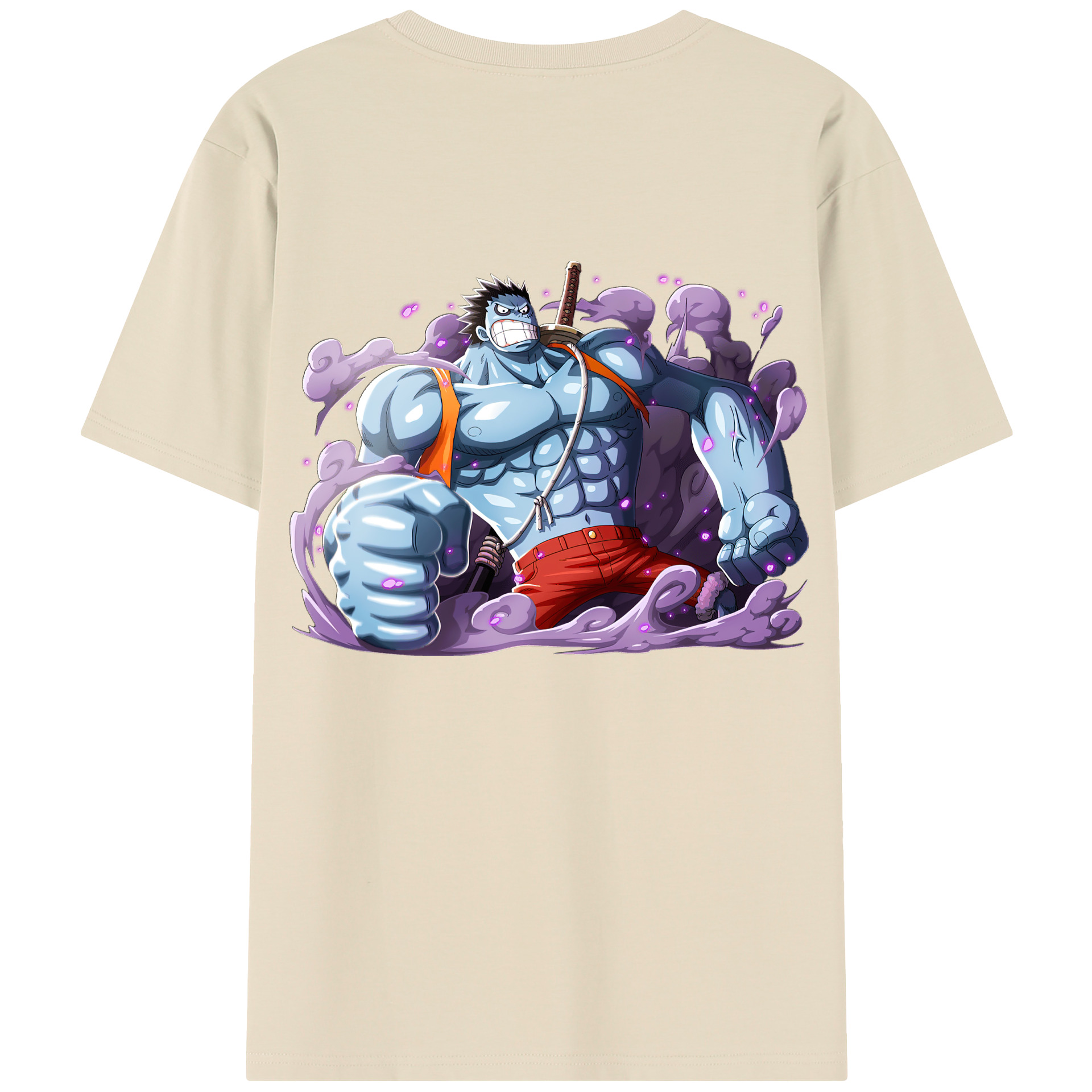 ワンピース モンキー・D・ルフィ ONE PIECE Monkey D. Luffy 綿100％半袖Tシャツ（背面プリント）