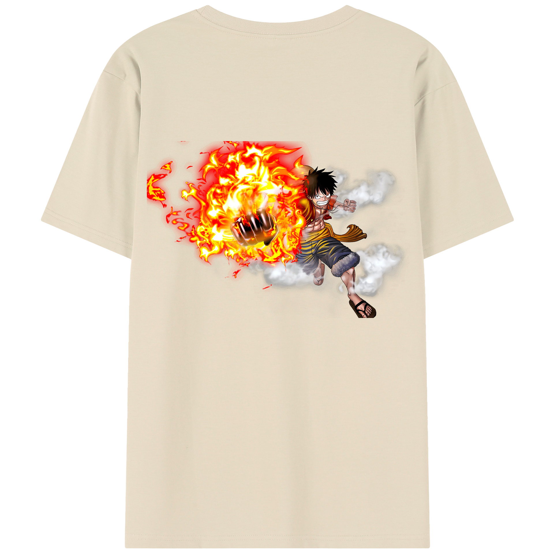 ワンピース モンキー・D・ルフィ ONE PIECE Monkey D. Luffy 綿100％半袖Tシャツ（背面プリント）