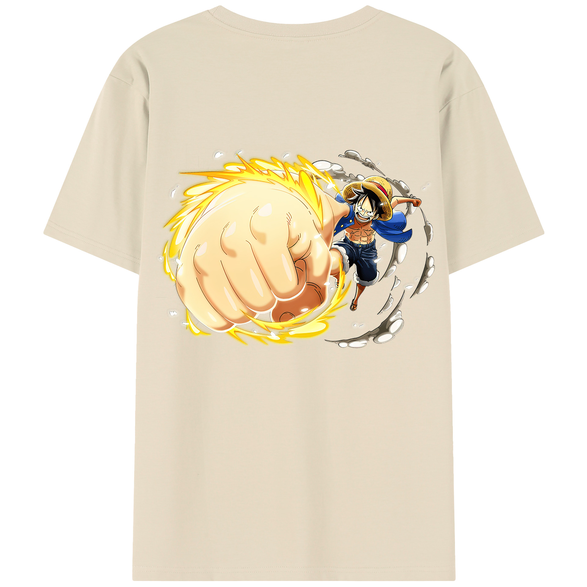 ワンピース モンキー・D・ルフィ ONE PIECE Monkey D. Luffy 綿100％半袖Tシャツ（背面プリント）