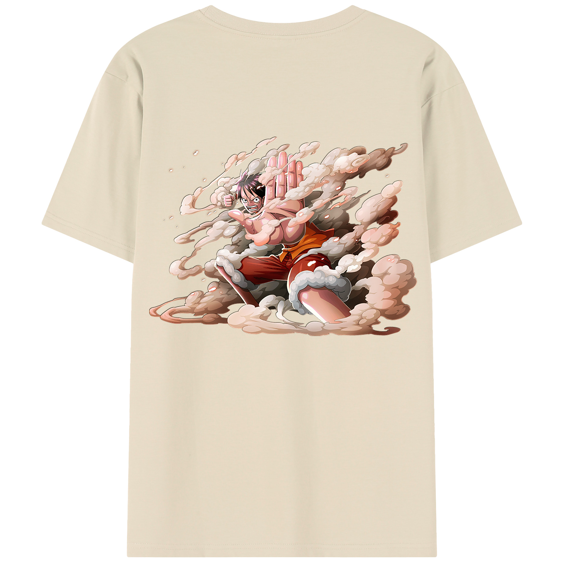 ワンピース モンキー・D・ルフィ ONE PIECE Monkey D. Luffy 綿100％半袖Tシャツ（背面プリント）