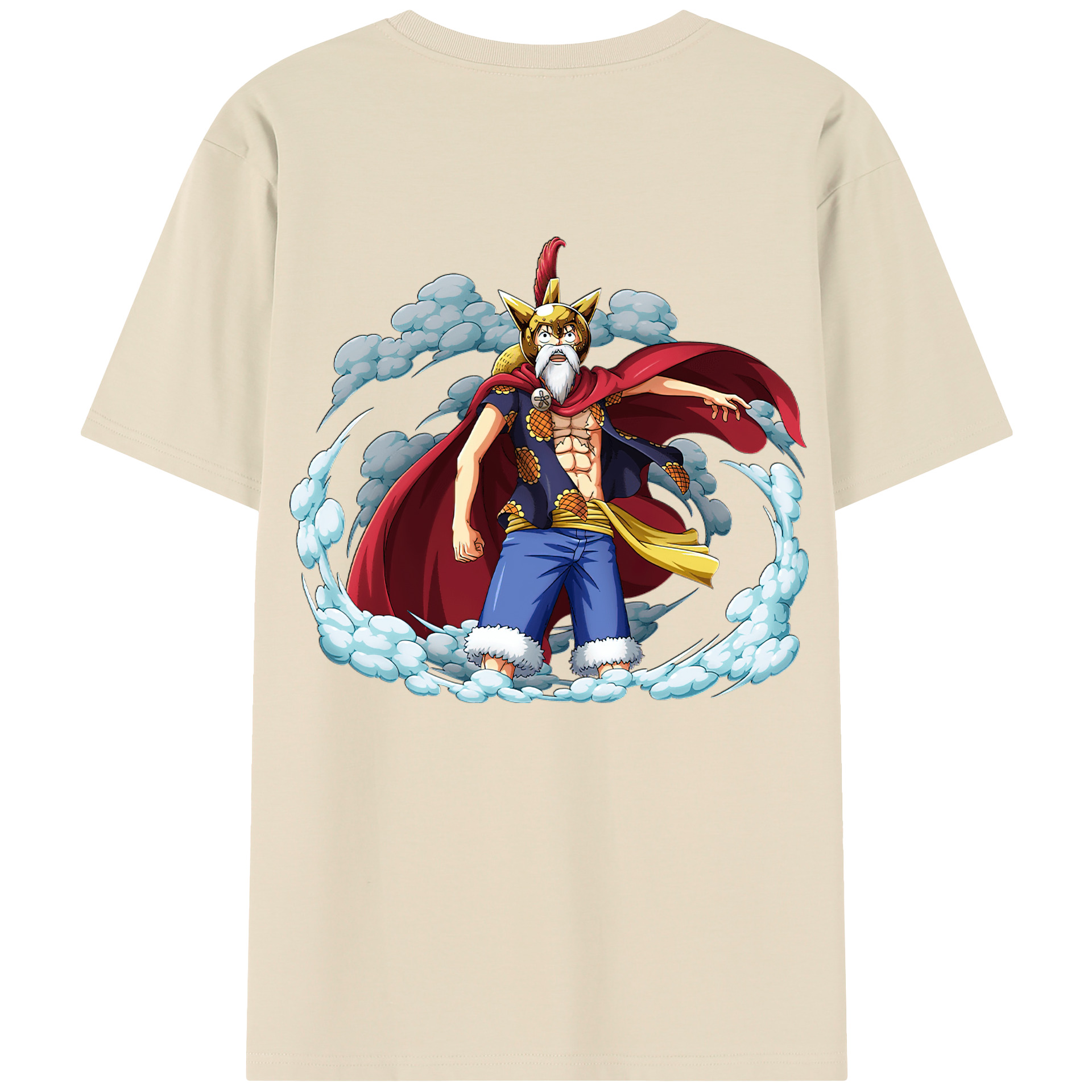 ワンピース モンキー・D・ルフィ ONE PIECE Monkey D. Luffy 綿100％半袖Tシャツ（背面プリント）