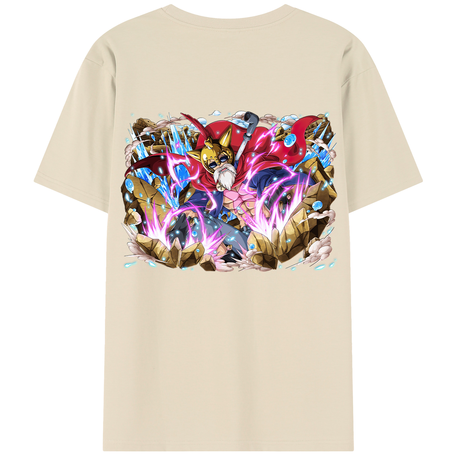 ワンピース モンキー・D・ルフィ ONE PIECE Monkey D. Luffy 綿100％半袖Tシャツ（背面プリント）
