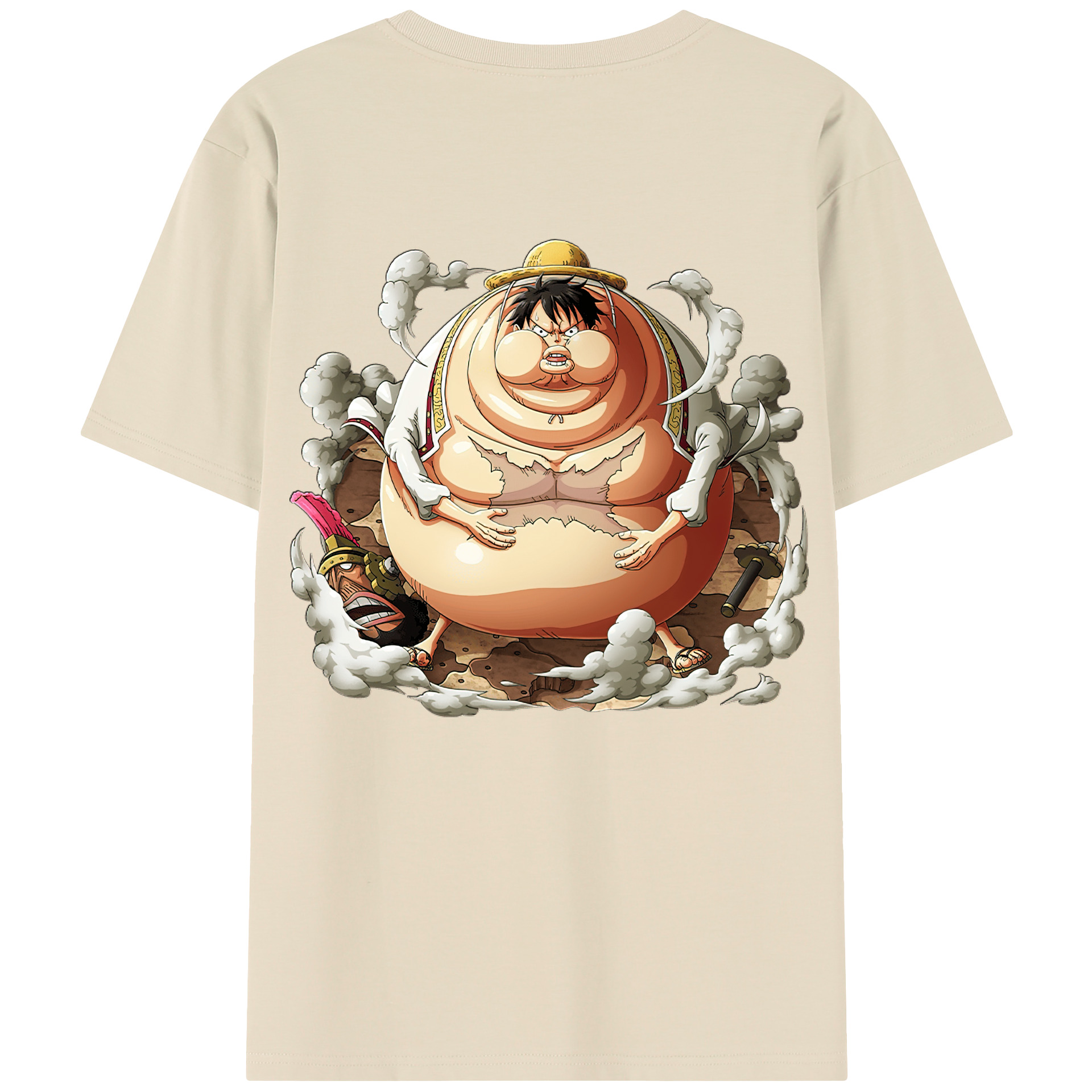 ワンピース モンキー・D・ルフィ ONE PIECE Monkey D. Luffy 綿100％半袖Tシャツ（背面プリント）