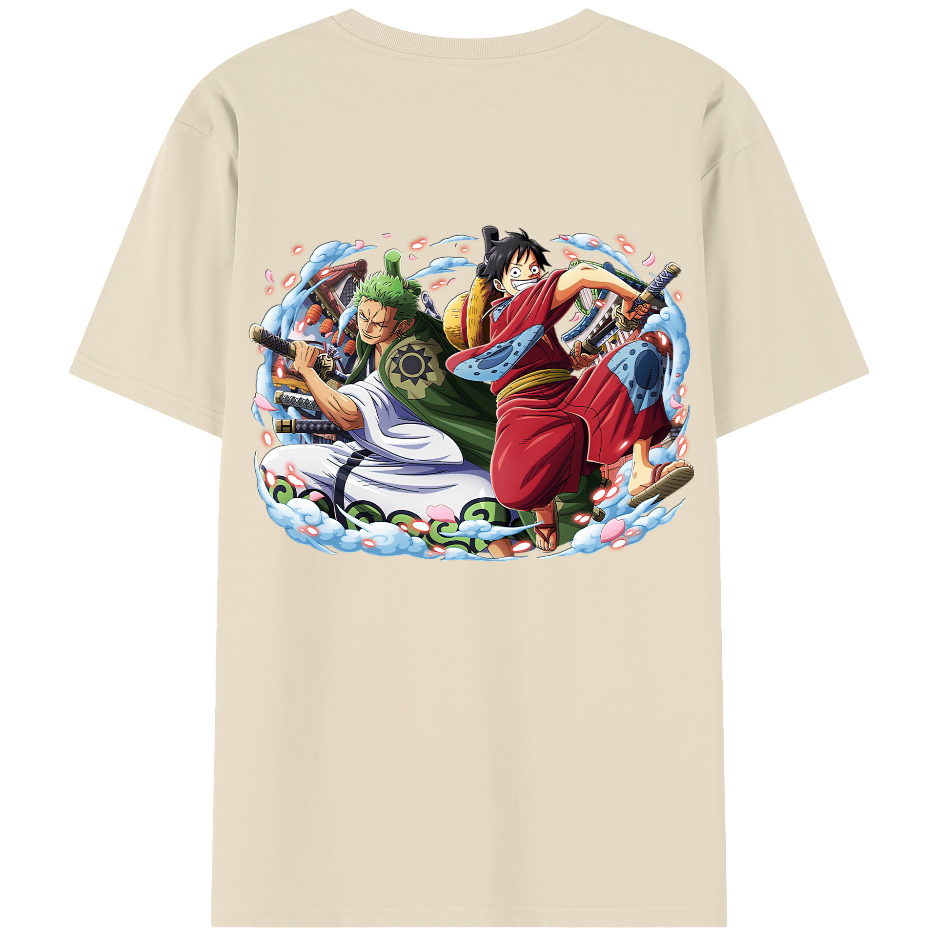 （画像用） ワンピース モンキー・D・ルフィ ONE PIECE Monkey D. Luffy 綿100％半袖Tシャツ（背面プリント）