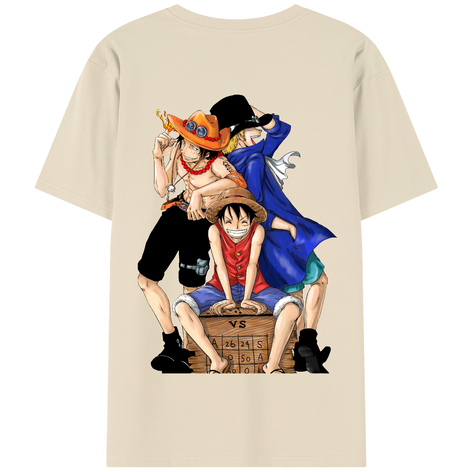 ワンピース モンキー・D・ルフィ ONE PIECE Monkey D. Luffy 綿100％半袖Tシャツ（背面プリント）