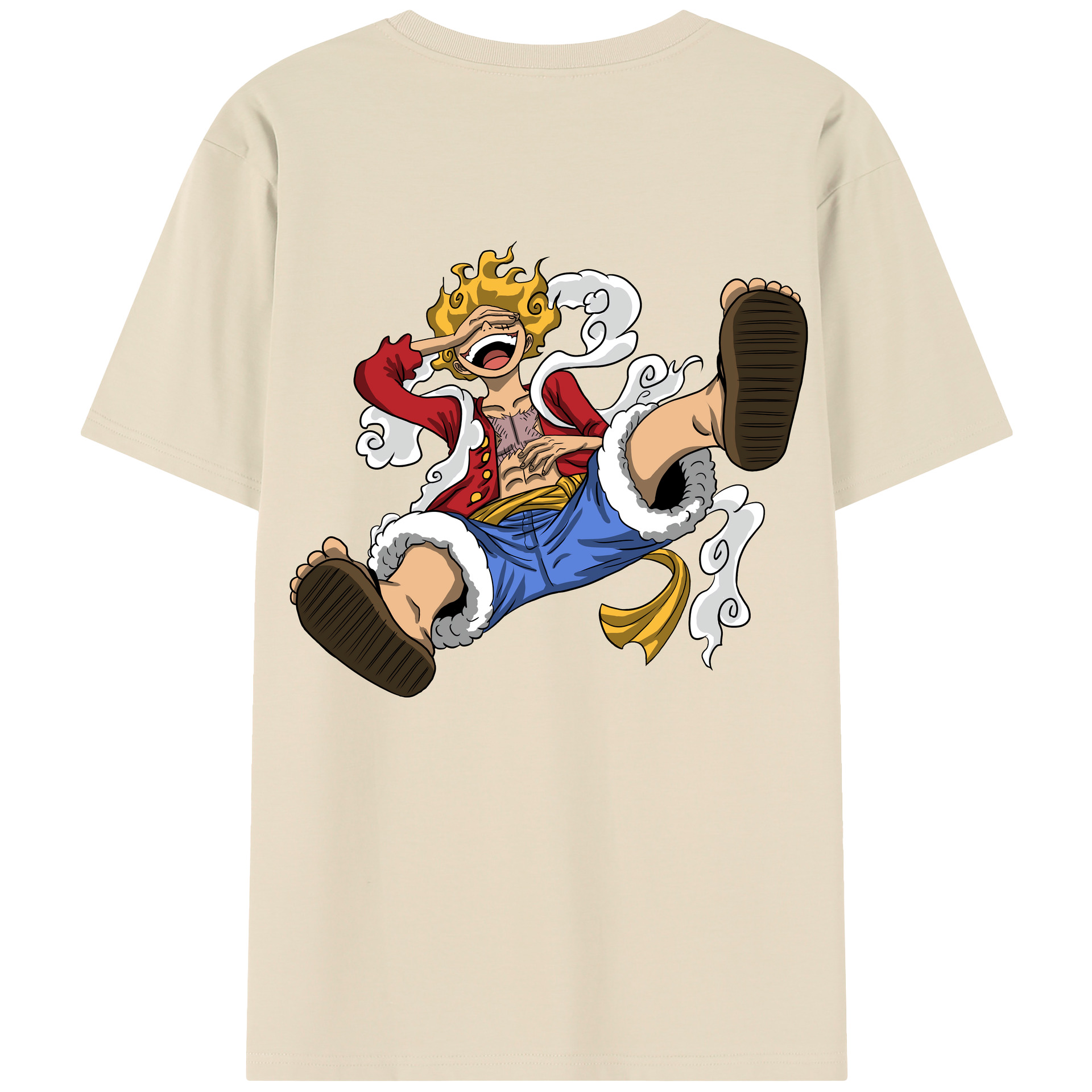 ワンピース モンキー・D・ルフィ ONE PIECE Monkey D. Luffy 綿100％半袖Tシャツ（背面プリント）