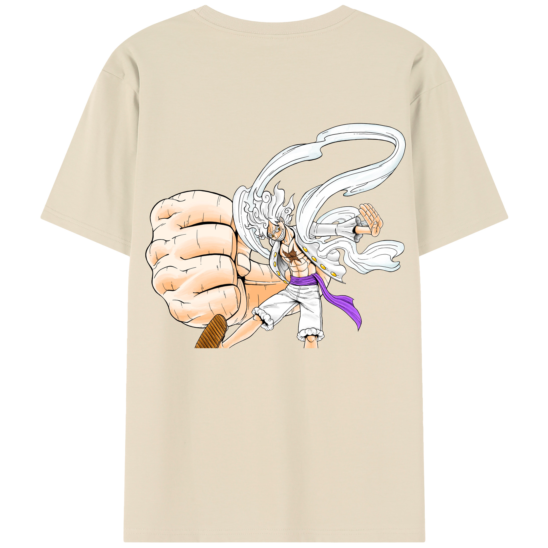 ワンピース モンキー・D・ルフィ ONE PIECE Monkey D. Luffy 綿100％半袖Tシャツ（背面プリント）