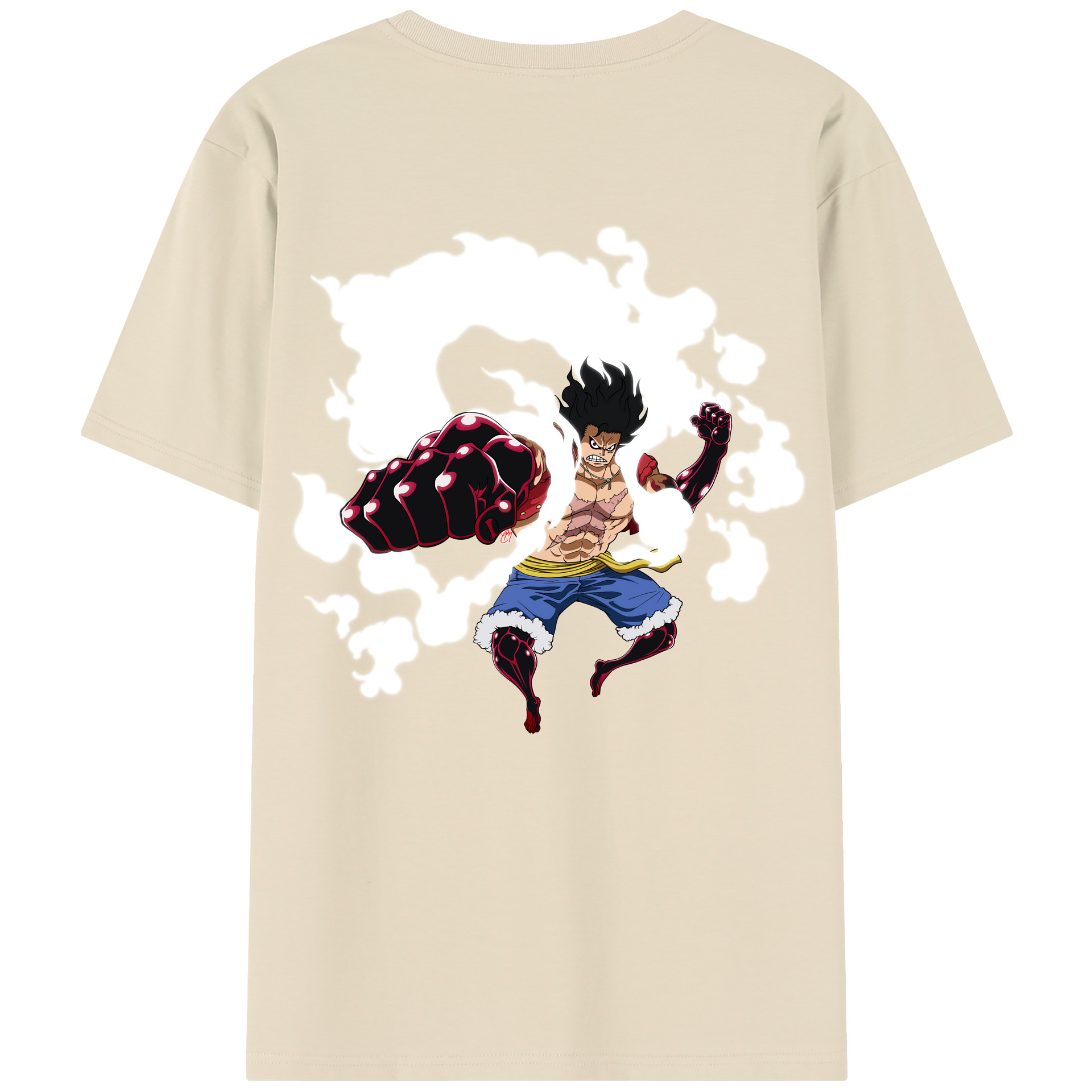 ワンピース モンキー・D・ルフィ ONE PIECE Monkey D. Luffy 綿100％半袖Tシャツ（背面プリント）