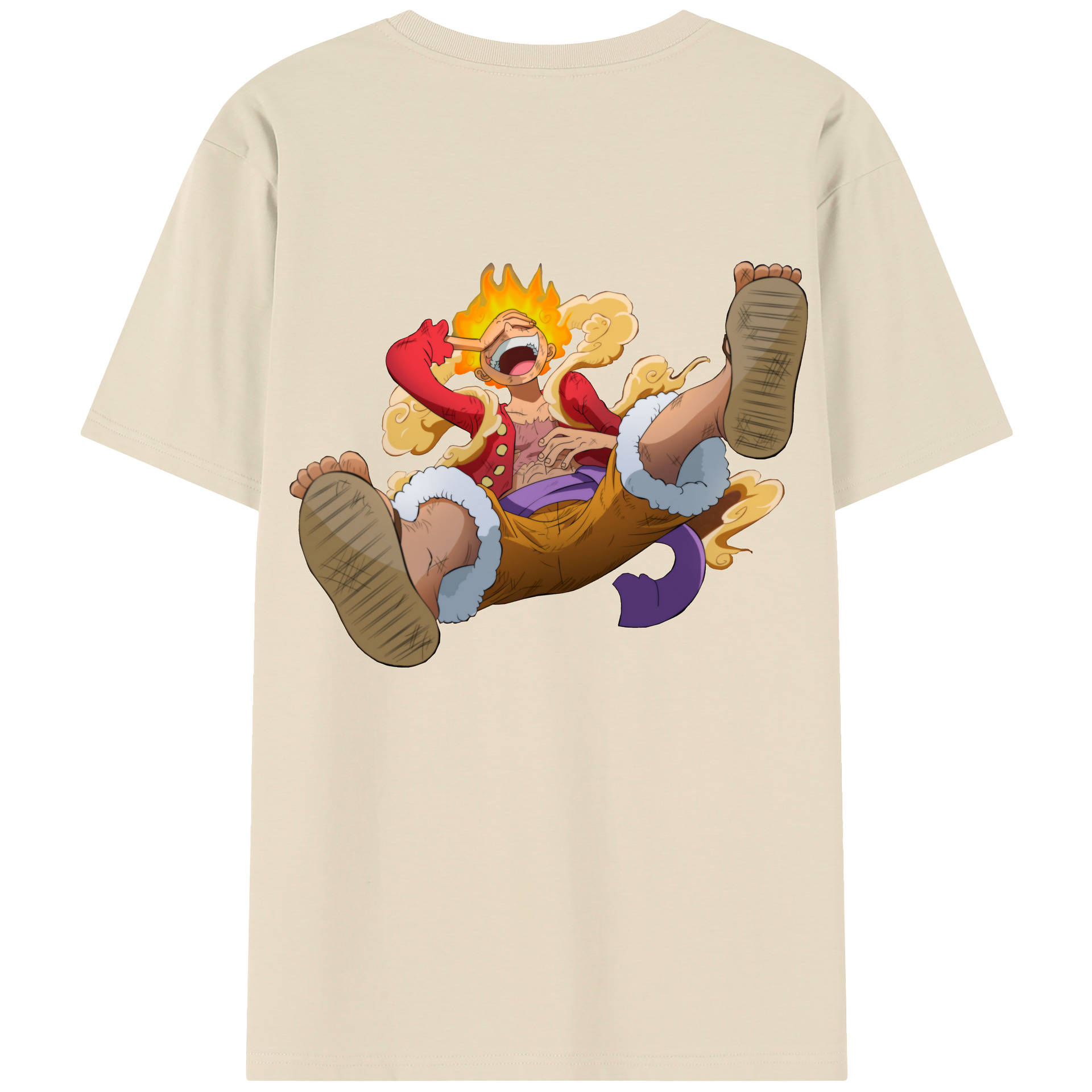 ワンピース モンキー・D・ルフィ ONE PIECE Monkey D. Luffy 綿100％半袖Tシャツ（背面プリント）