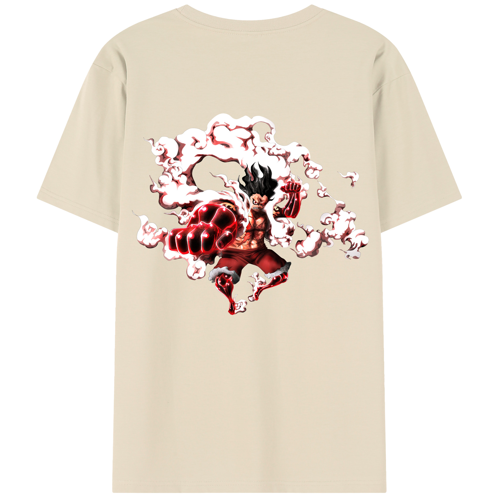 ワンピース モンキー・D・ルフィ ONE PIECE Monkey D. Luffy 綿100％半袖Tシャツ（背面プリント）