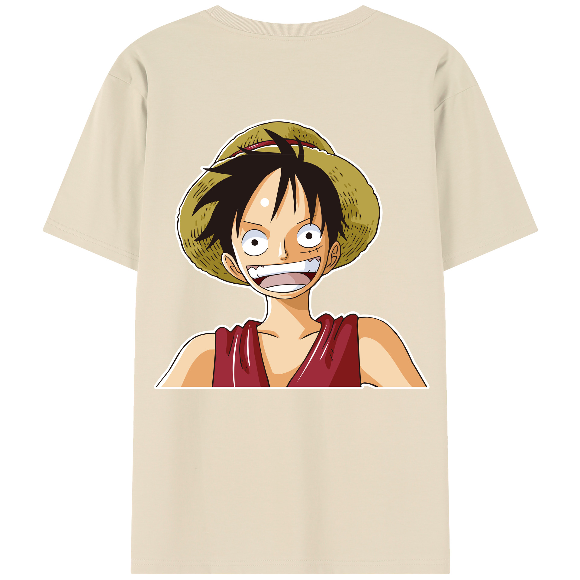 ワンピース モンキー・D・ルフィ ONE PIECE Monkey D. Luffy 綿100％半袖Tシャツ（背面プリント）