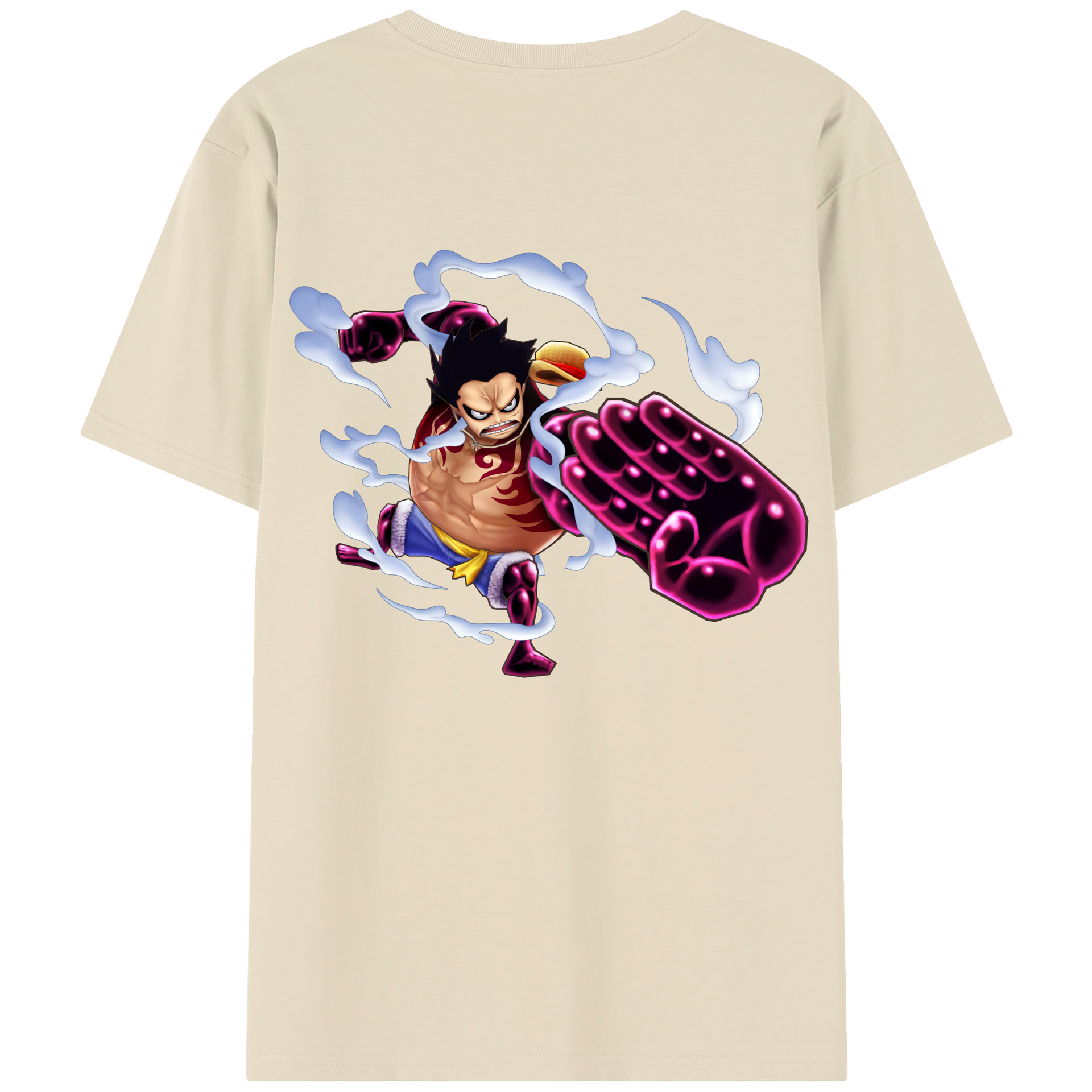 ワンピース モンキー・D・ルフィ ONE PIECE Monkey D. Luffy 綿100％半袖Tシャツ（背面プリント）