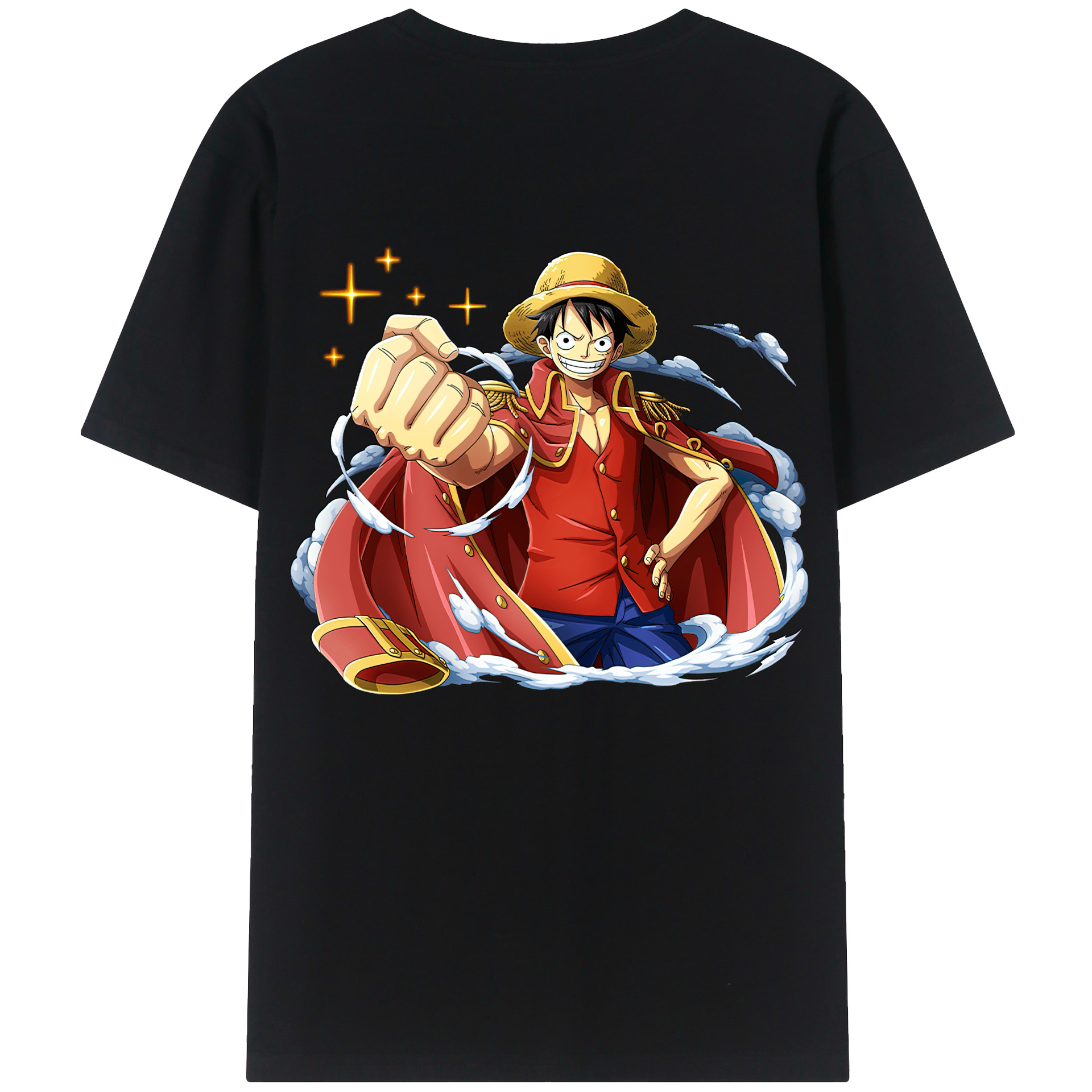 ワンピース モンキー・D・ルフィ ONE PIECE Monkey D. Luffy 綿100％半袖Tシャツ（背面プリント）