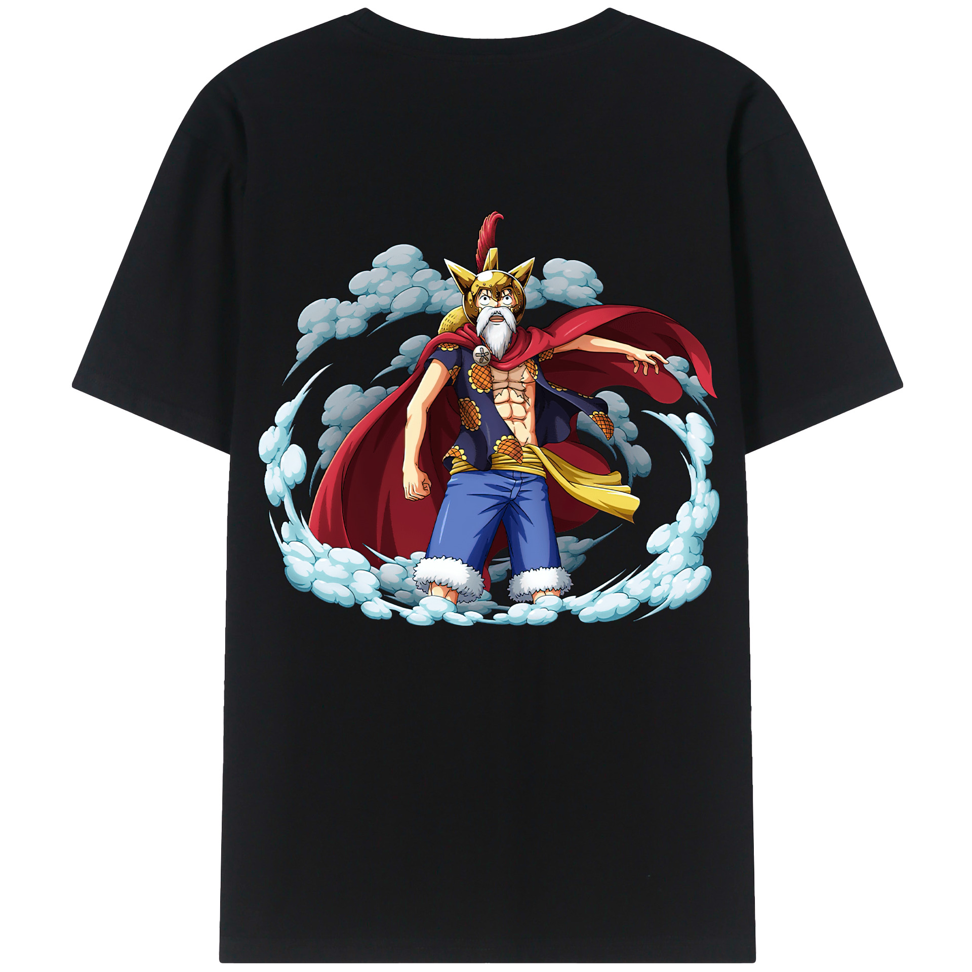 ワンピース モンキー・D・ルフィ ONE PIECE Monkey D. Luffy 綿100％半袖Tシャツ（背面プリント）