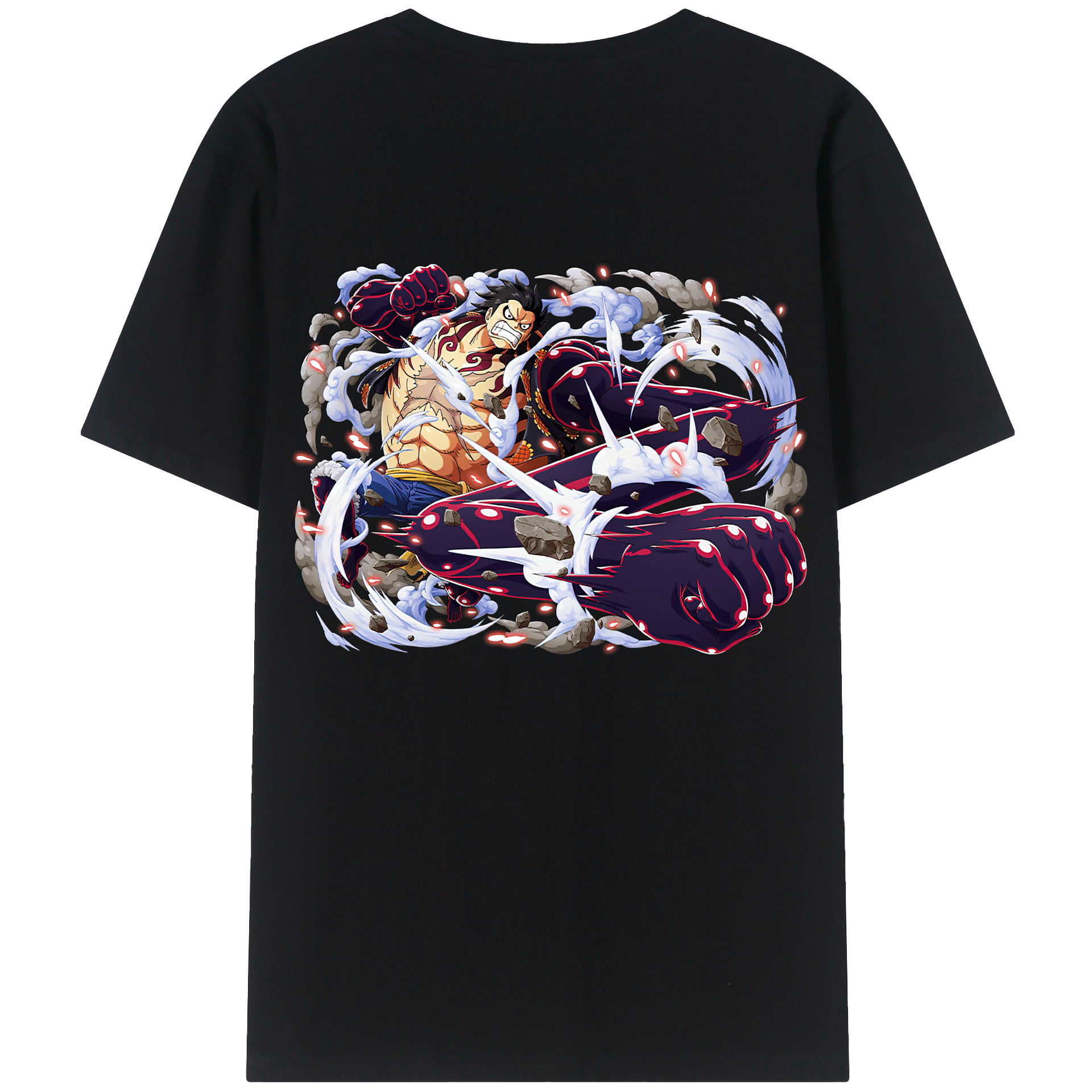 ワンピース モンキー・D・ルフィ ONE PIECE Monkey D. Luffy 綿100％半袖Tシャツ（背面プリント）