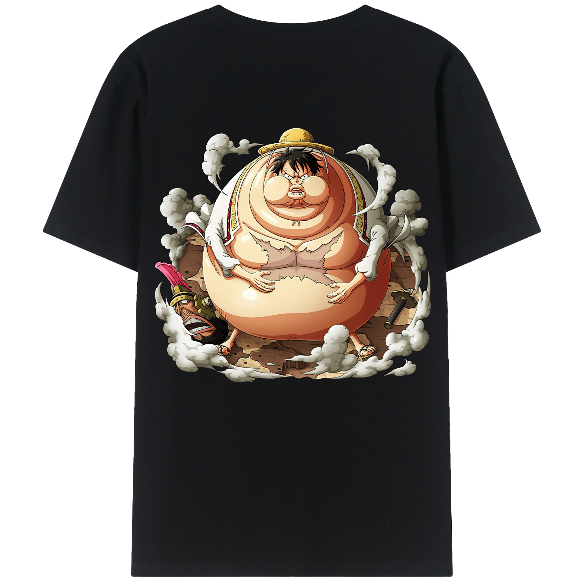 ワンピース モンキー・D・ルフィ ONE PIECE Monkey D. Luffy 綿100％半袖Tシャツ（背面プリント）