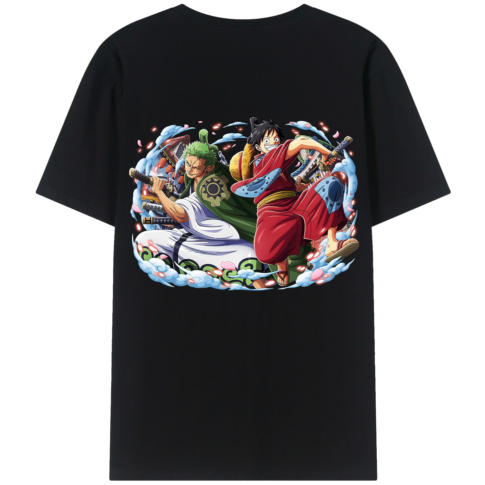 （画像用） ワンピース モンキー・D・ルフィ ONE PIECE Monkey D. Luffy 綿100％半袖Tシャツ（背面プリント）