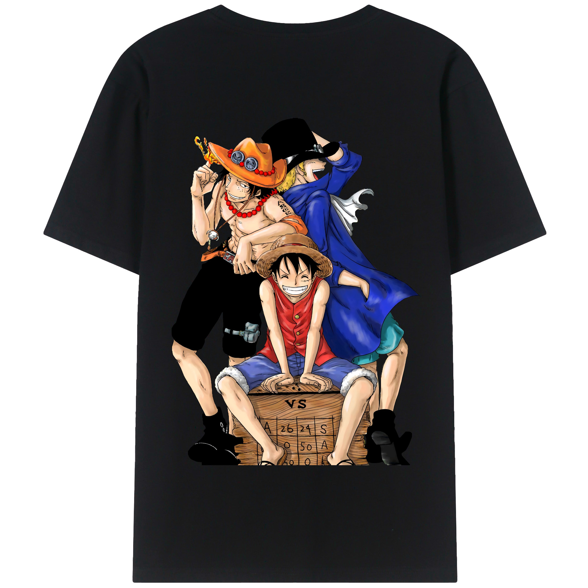 ワンピース モンキー・D・ルフィ ONE PIECE Monkey D. Luffy 綿100％半袖Tシャツ（背面プリント）