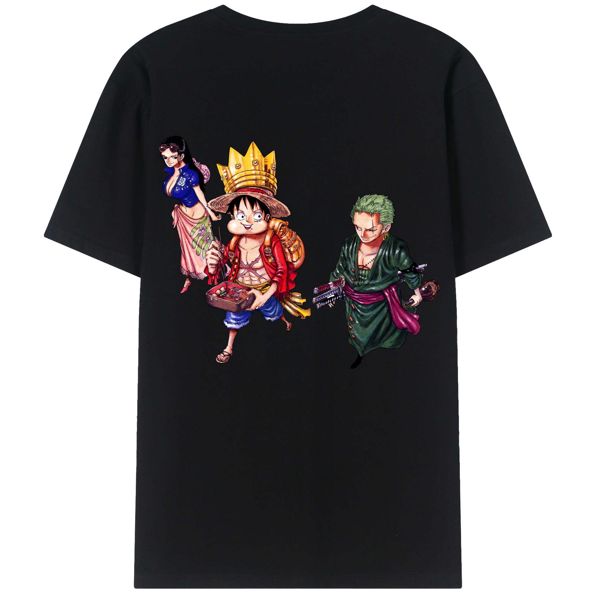 ワンピース モンキー・D・ルフィ ONE PIECE Monkey D. Luffy 綿100％半袖Tシャツ（背面プリント）