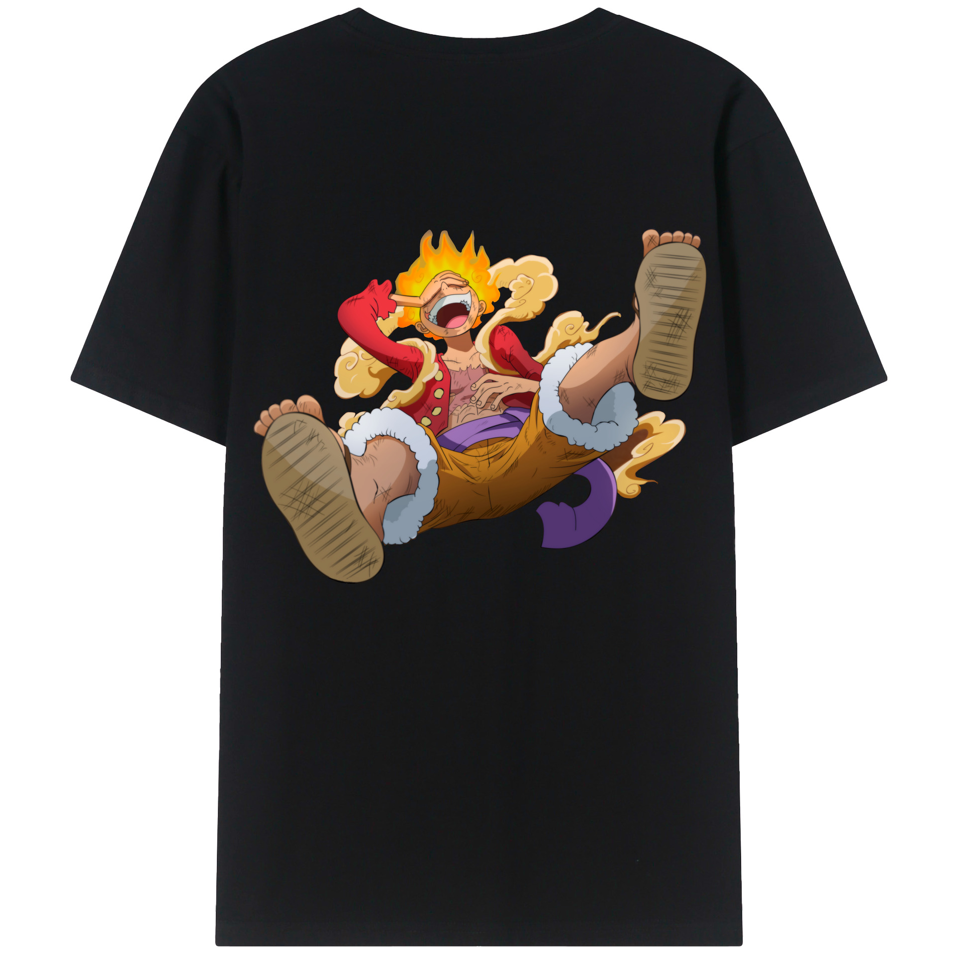 ワンピース モンキー・D・ルフィ ONE PIECE Monkey D. Luffy 綿100％半袖Tシャツ（背面プリント）
