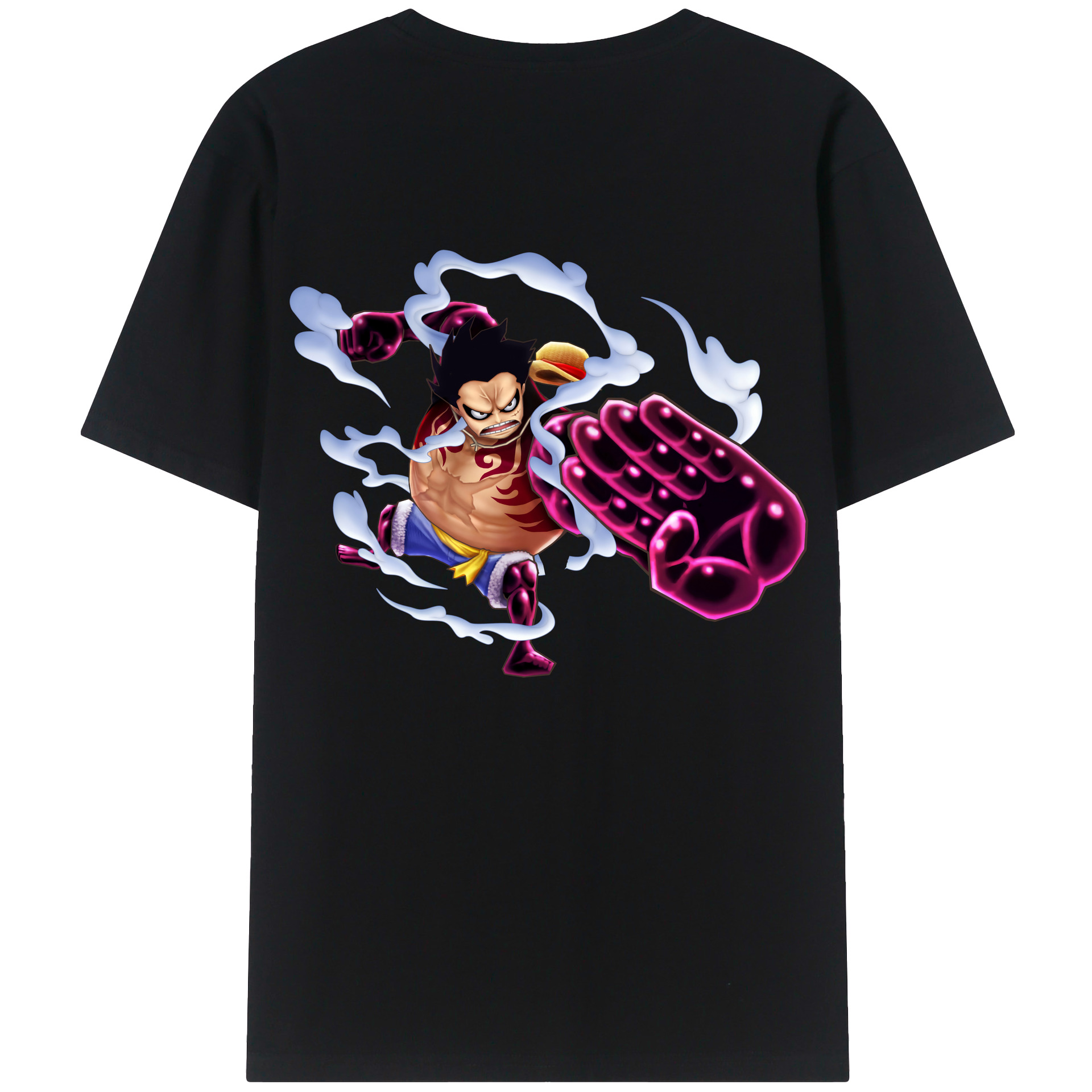 ワンピース モンキー・D・ルフィ ONE PIECE Monkey D. Luffy 綿100％半袖Tシャツ（背面プリント）