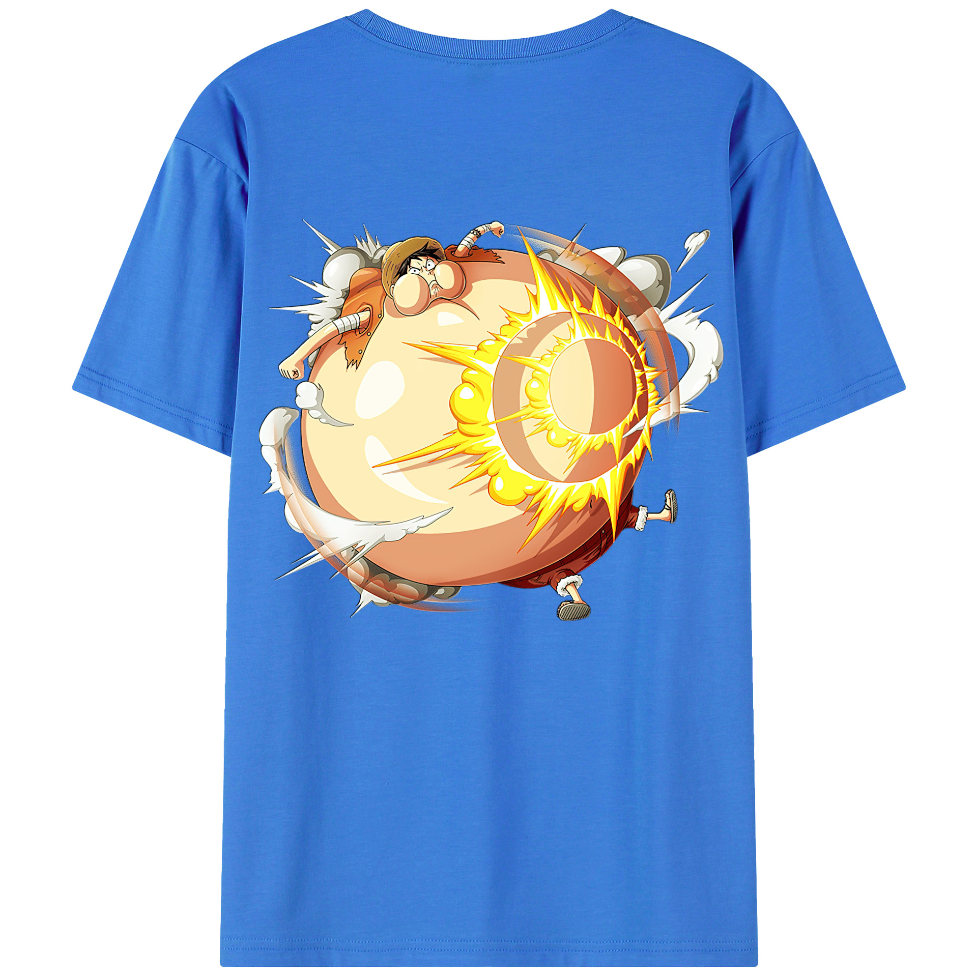 ワンピース モンキー・D・ルフィ ONE PIECE Monkey D. Luffy 綿100％半袖Tシャツ（背面プリント）