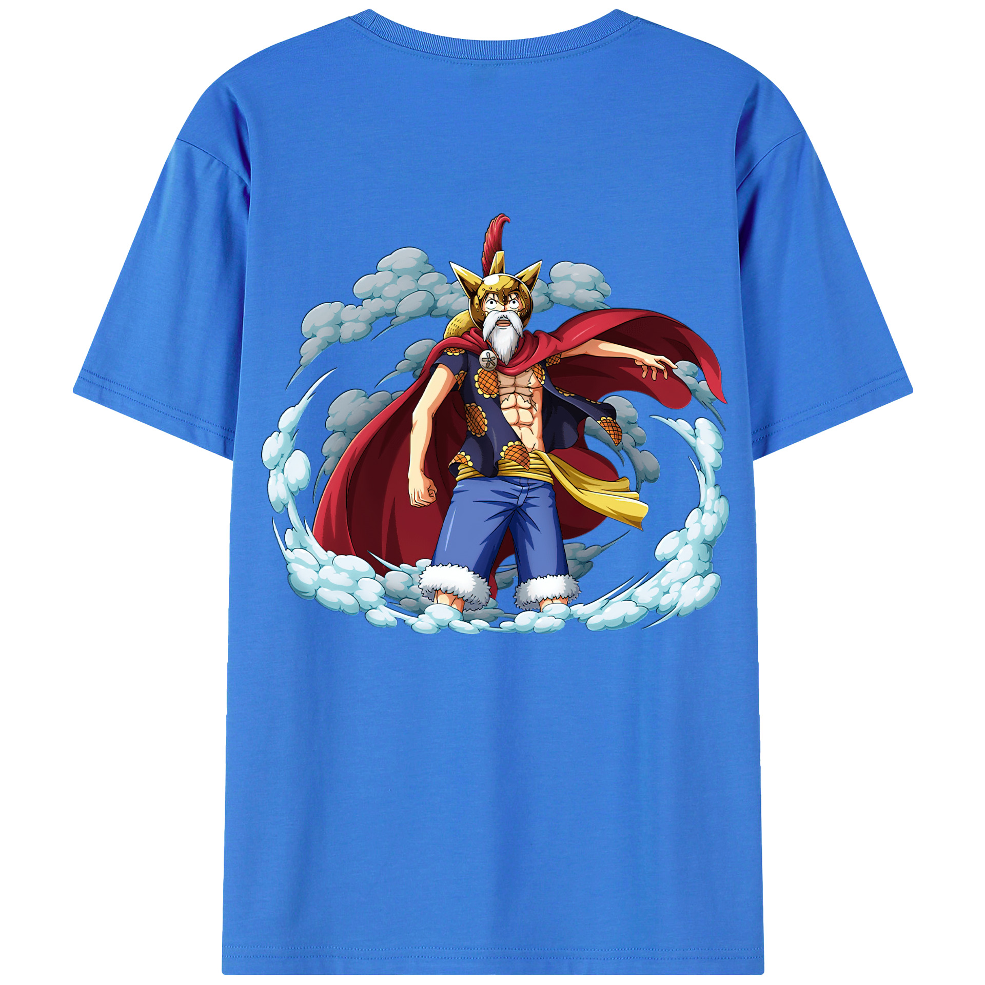 ワンピース モンキー・D・ルフィ ONE PIECE Monkey D. Luffy 綿100％半袖Tシャツ（背面プリント）