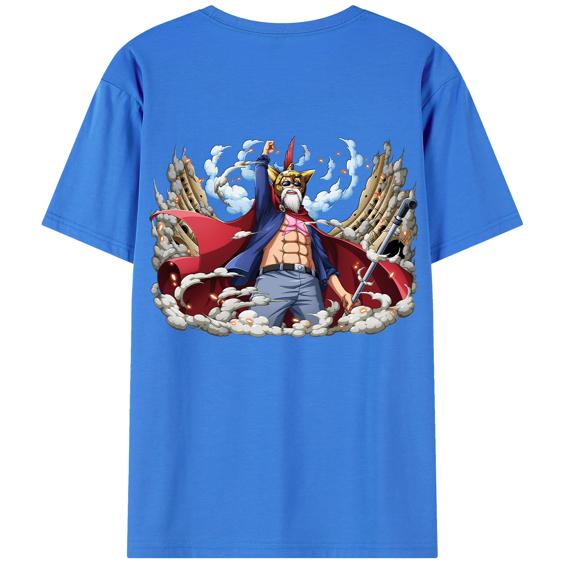 ワンピース モンキー・D・ルフィ ONE PIECE Monkey D. Luffy 綿100％半袖Tシャツ（背面プリント）