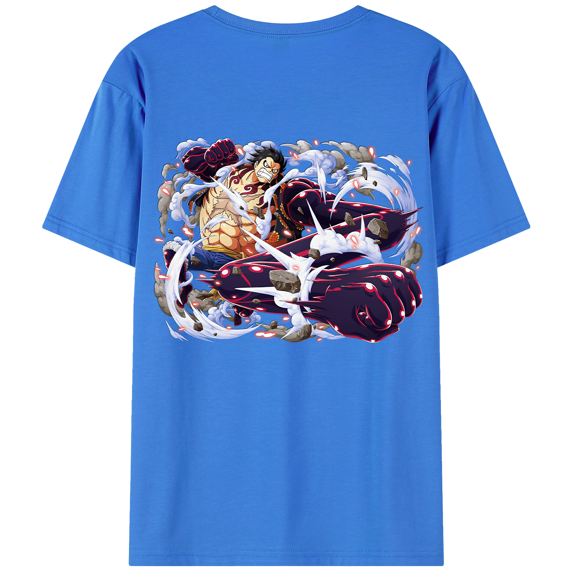 ワンピース モンキー・D・ルフィ ONE PIECE Monkey D. Luffy 綿100％半袖Tシャツ（背面プリント）