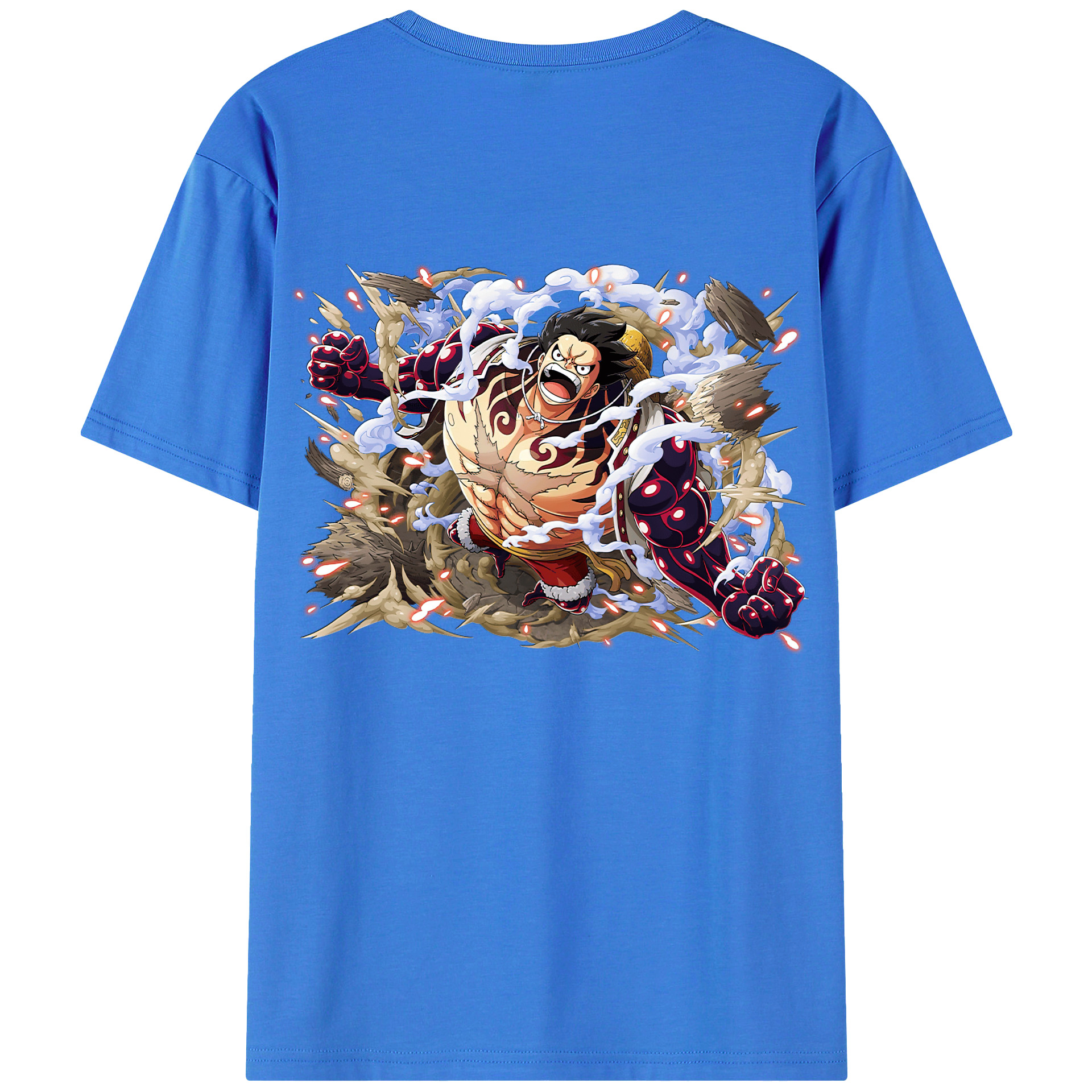 ワンピース モンキー・D・ルフィ ONE PIECE Monkey D. Luffy 綿100％半袖Tシャツ（背面プリント）