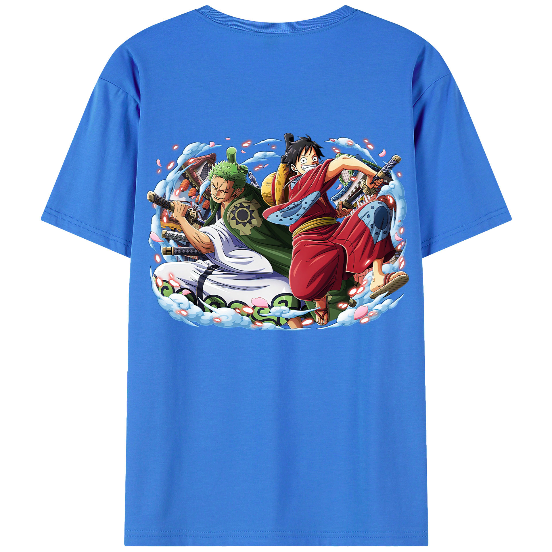 （画像用） ワンピース モンキー・D・ルフィ ONE PIECE Monkey D. Luffy 綿100％半袖Tシャツ（背面プリント）