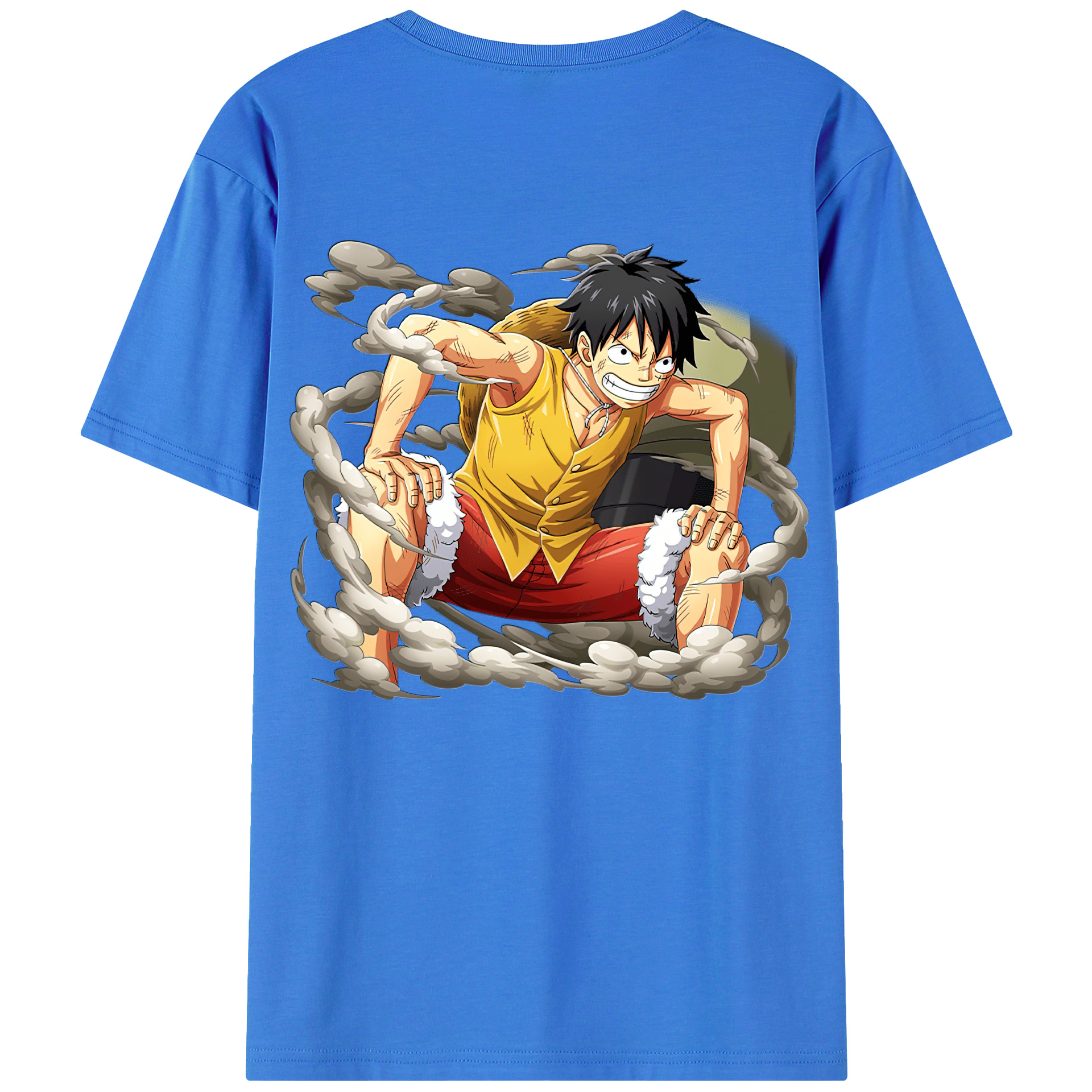 ワンピース モンキー・D・ルフィ ONE PIECE Monkey D. Luffy 綿100％半袖Tシャツ（背面プリント）