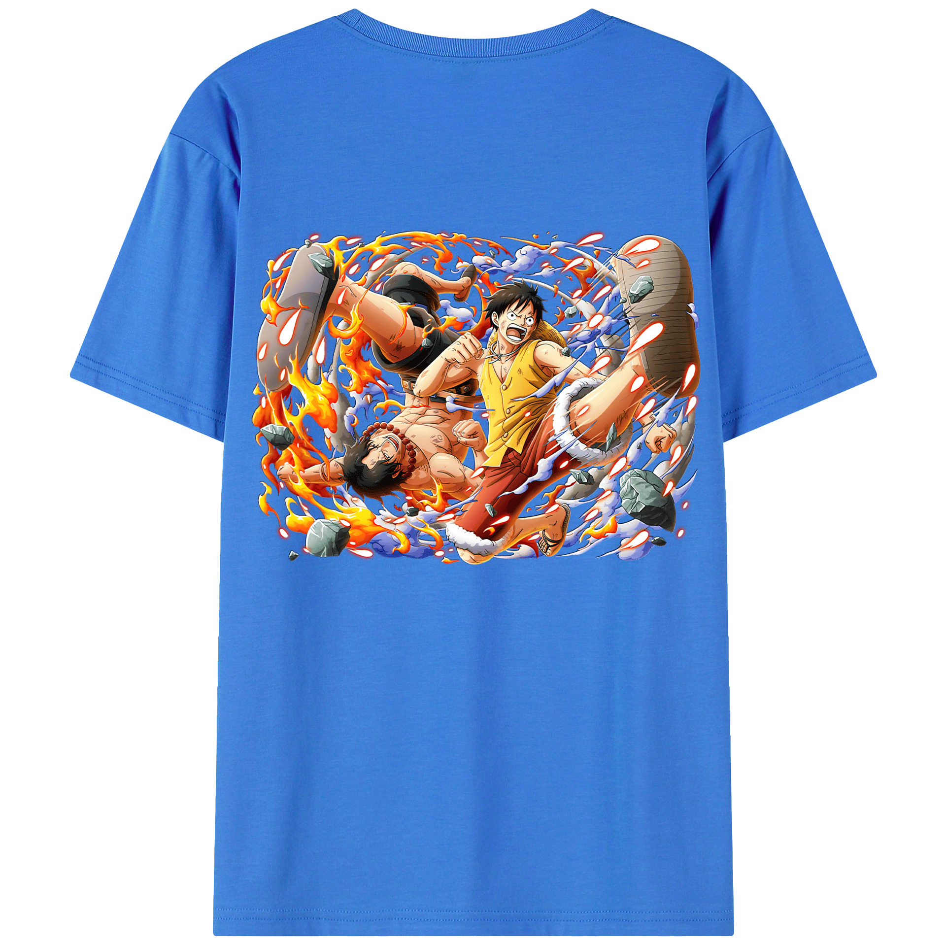 ワンピース モンキー・D・ルフィ ONE PIECE Monkey D. Luffy 綿100％半袖Tシャツ（背面プリント）
