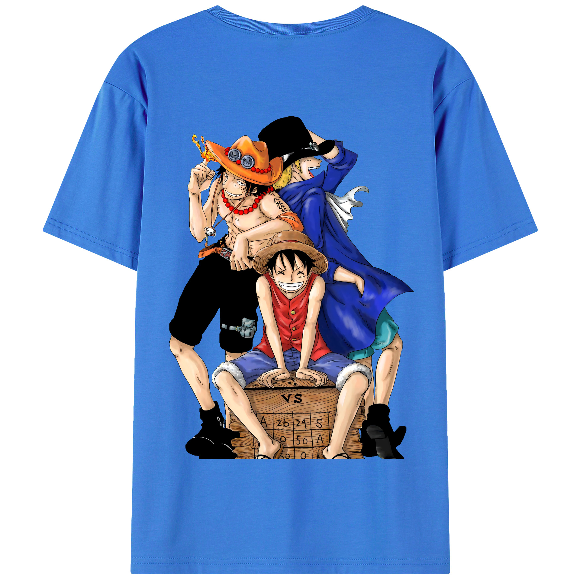 ワンピース モンキー・D・ルフィ ONE PIECE Monkey D. Luffy 綿100％半袖Tシャツ（背面プリント）
