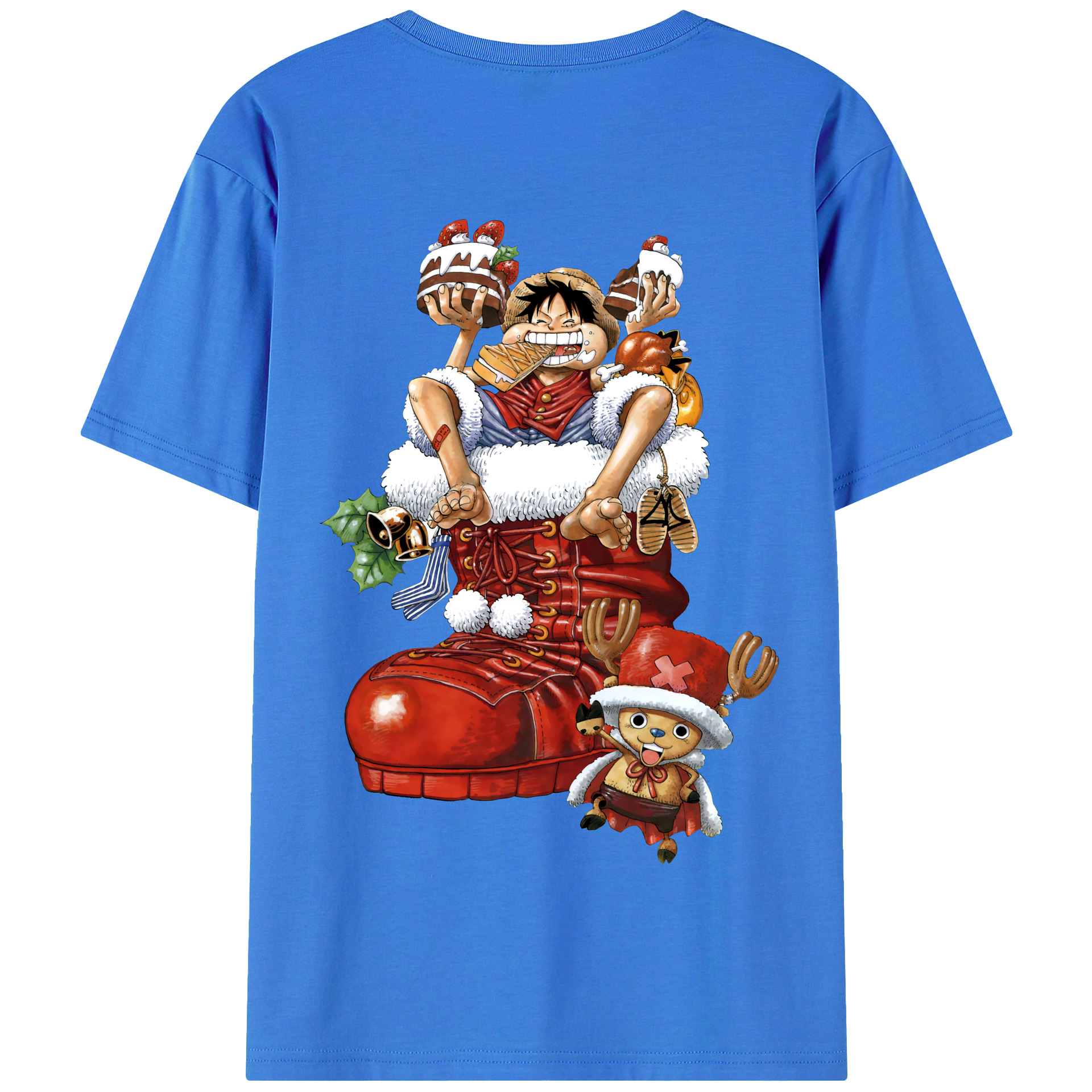 ワンピース モンキー・D・ルフィ ONE PIECE Monkey D. Luffy 綿100％半袖Tシャツ（背面プリント）