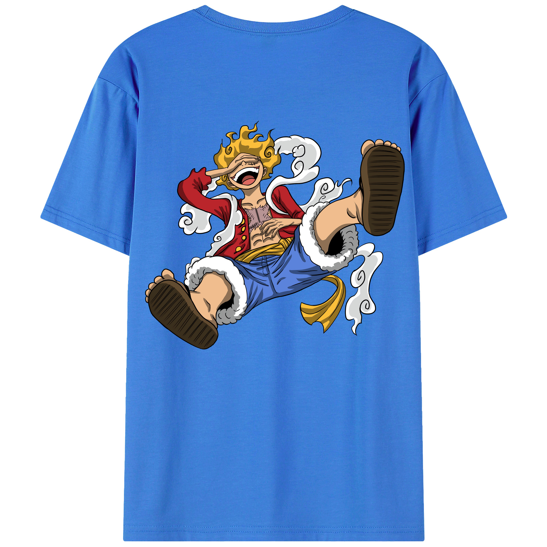ワンピース モンキー・D・ルフィ ONE PIECE Monkey D. Luffy 綿100％半袖Tシャツ（背面プリント）