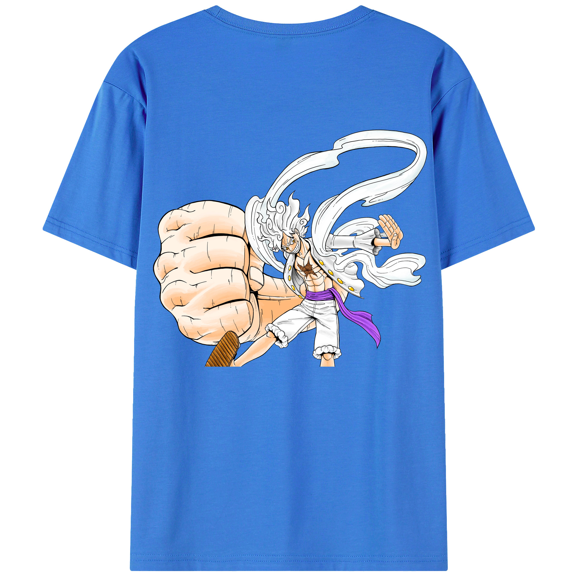 ワンピース モンキー・D・ルフィ ONE PIECE Monkey D. Luffy 綿100％半袖Tシャツ（背面プリント）