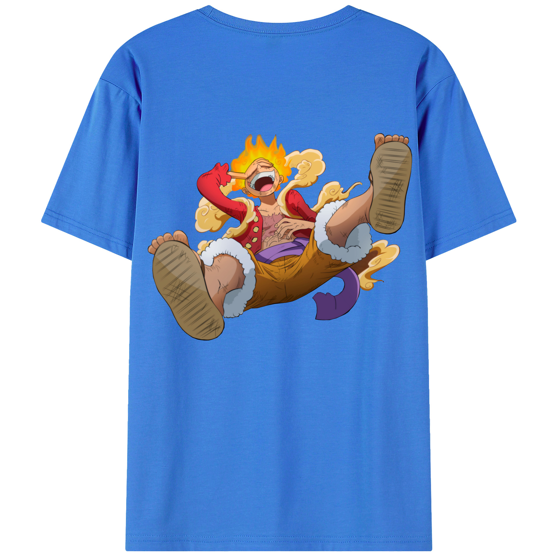 ワンピース モンキー・D・ルフィ ONE PIECE Monkey D. Luffy 綿100％半袖Tシャツ（背面プリント）
