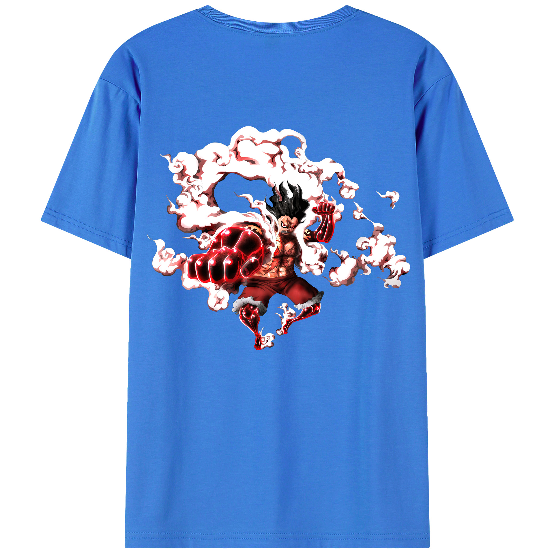 ワンピース モンキー・D・ルフィ ONE PIECE Monkey D. Luffy 綿100％半袖Tシャツ（背面プリント）