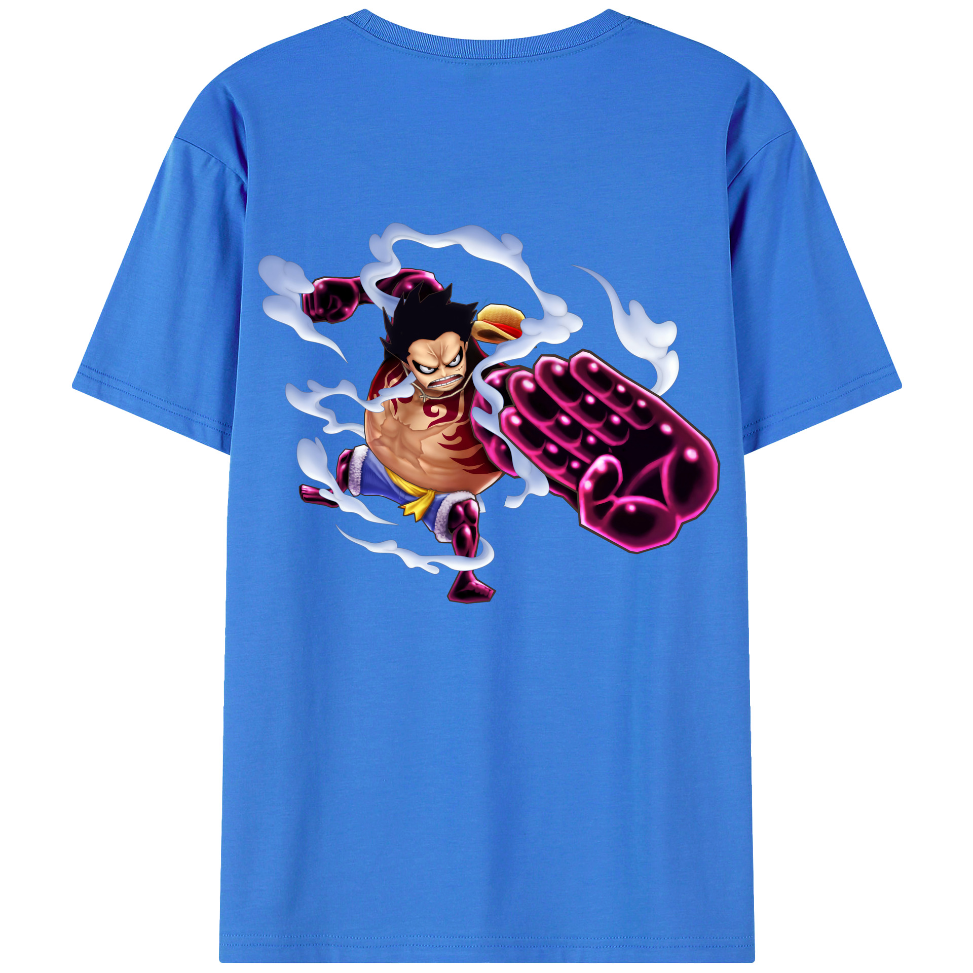 ワンピース モンキー・D・ルフィ ONE PIECE Monkey D. Luffy 綿100％半袖Tシャツ（背面プリント）