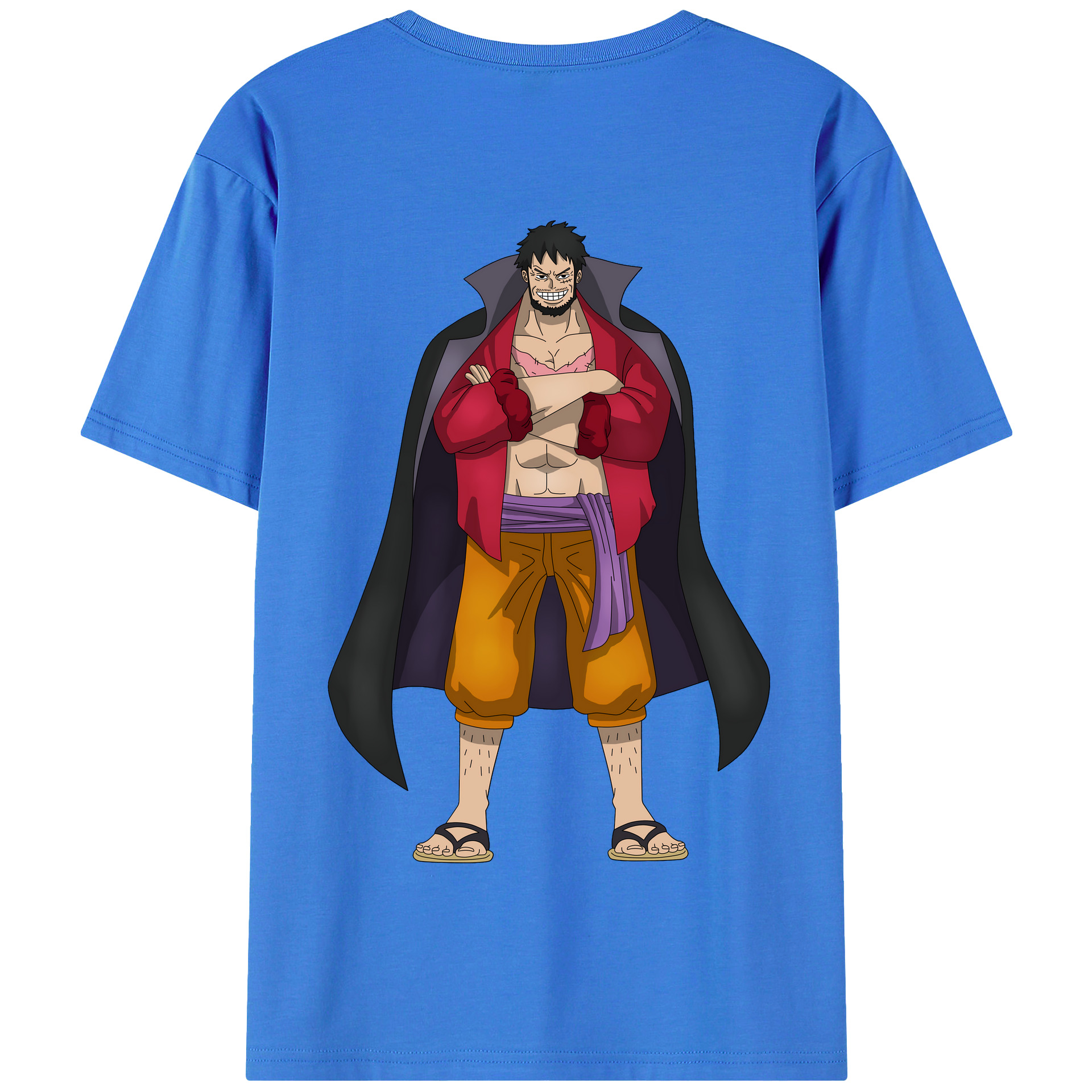 ワンピース モンキー・D・ルフィ ONE PIECE Monkey D. Luffy 綿100％半袖Tシャツ（背面プリント）