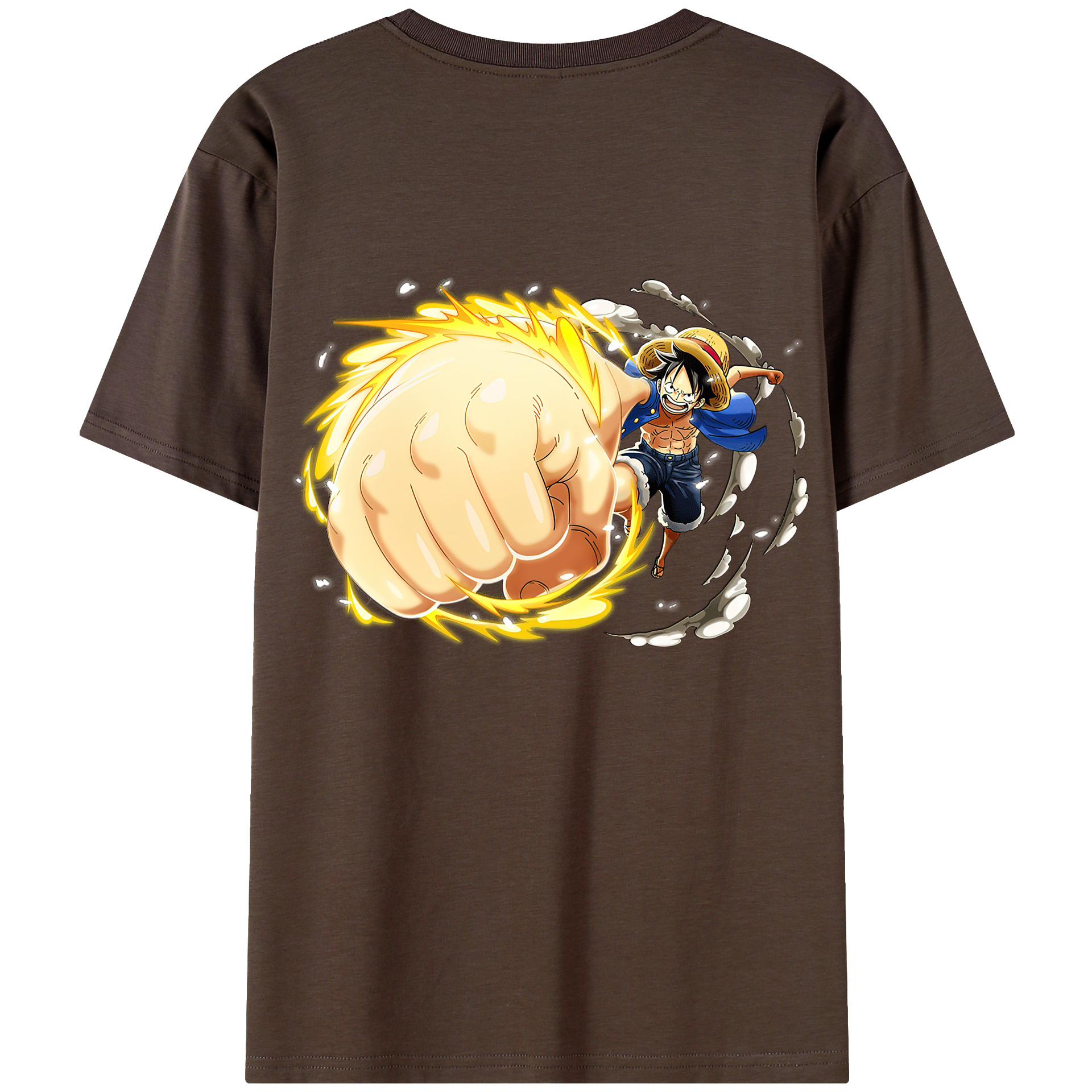 ワンピース モンキー・D・ルフィ ONE PIECE Monkey D. Luffy 綿100％半袖Tシャツ（背面プリント）