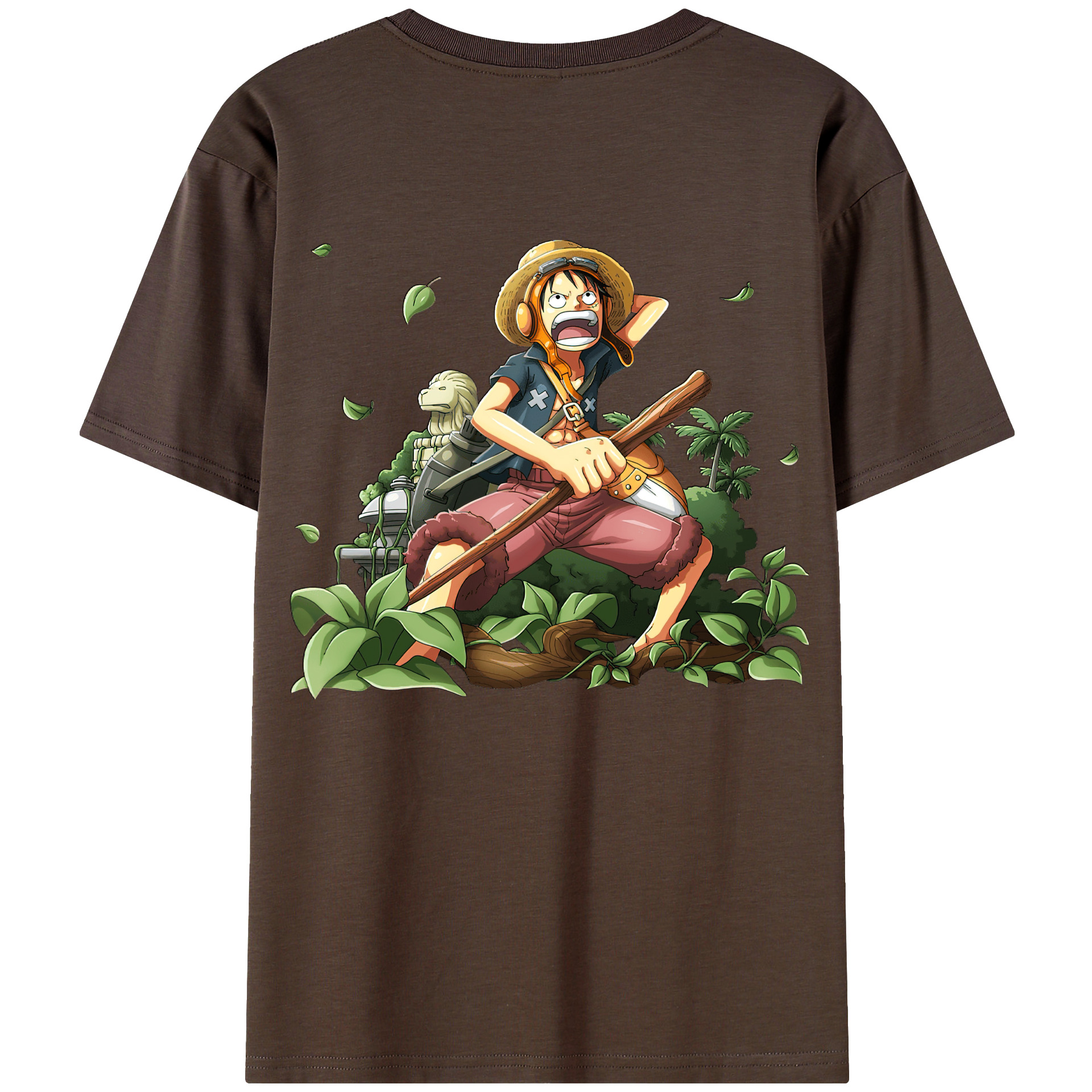 ワンピース モンキー・D・ルフィ ONE PIECE Monkey D. Luffy 綿100％半袖Tシャツ（背面プリント）