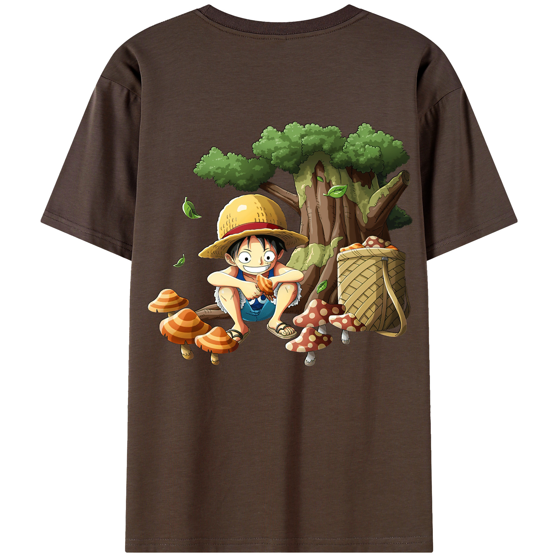 ワンピース モンキー・D・ルフィ ONE PIECE Monkey D. Luffy 綿100％半袖Tシャツ（背面プリント）