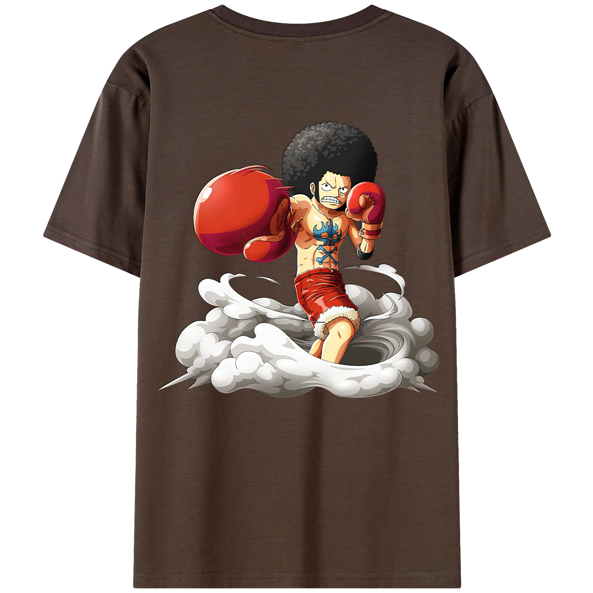 ワンピース モンキー・D・ルフィ ONE PIECE Monkey D. Luffy 綿100％半袖Tシャツ（背面プリント）