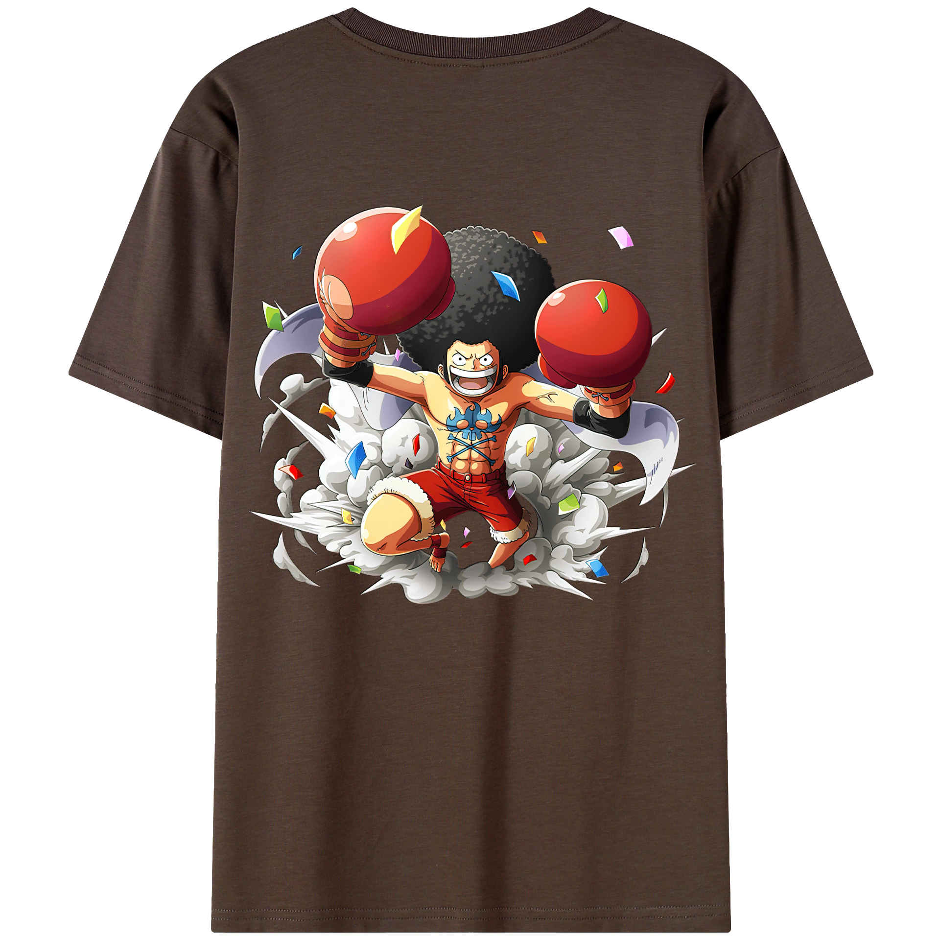 ワンピース モンキー・D・ルフィ ONE PIECE Monkey D. Luffy 綿100％半袖Tシャツ（背面プリント）