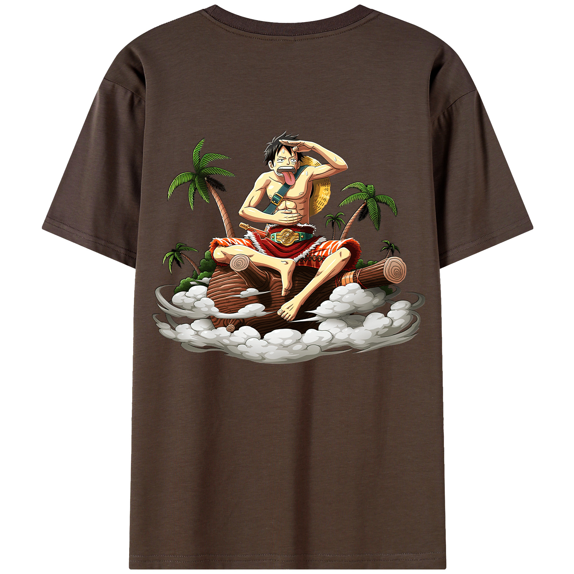 ワンピース モンキー・D・ルフィ ONE PIECE Monkey D. Luffy 綿100％半袖Tシャツ（背面プリント）